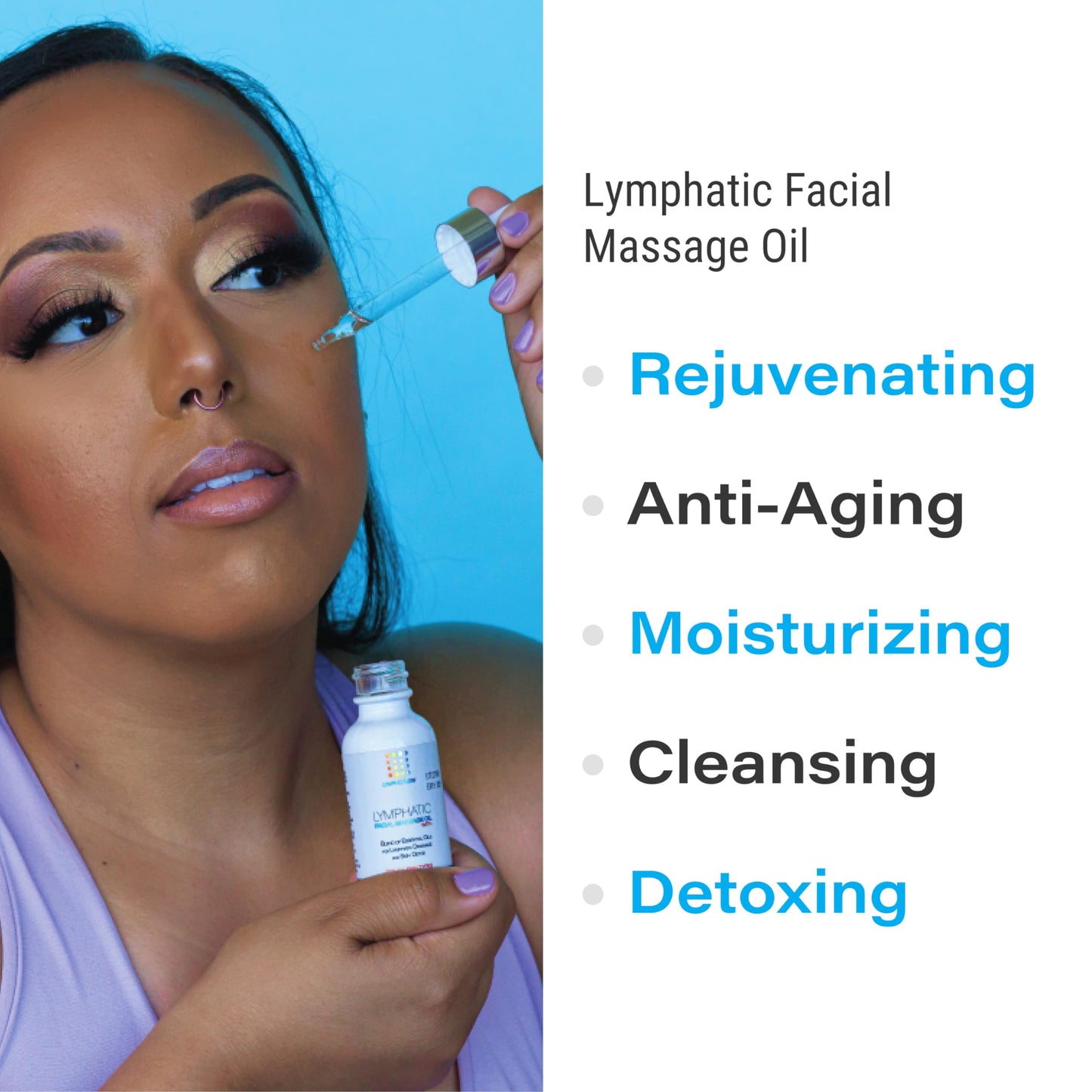 Bruizex Aceite de Drenaje Linfático Facial para Herramientas Faciales Gua Sha, Masajeador de Drenaje Linfático Facial Con Jojoba y Aceite de Coco, Usar Con Rodillo Facial, Rodillo de Jade, Herramienta