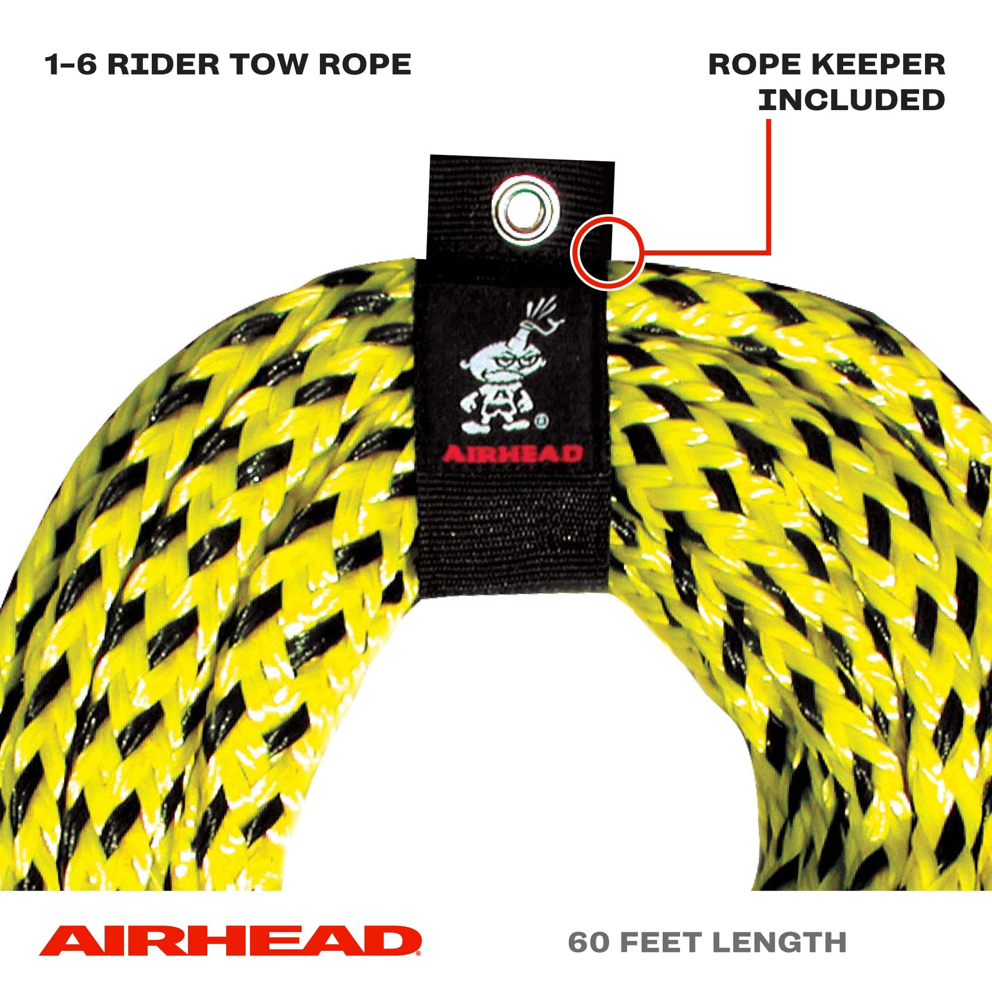 Kwik Tek AIRHEAD 6000 Libras Cuerda de Remolque de Tubo