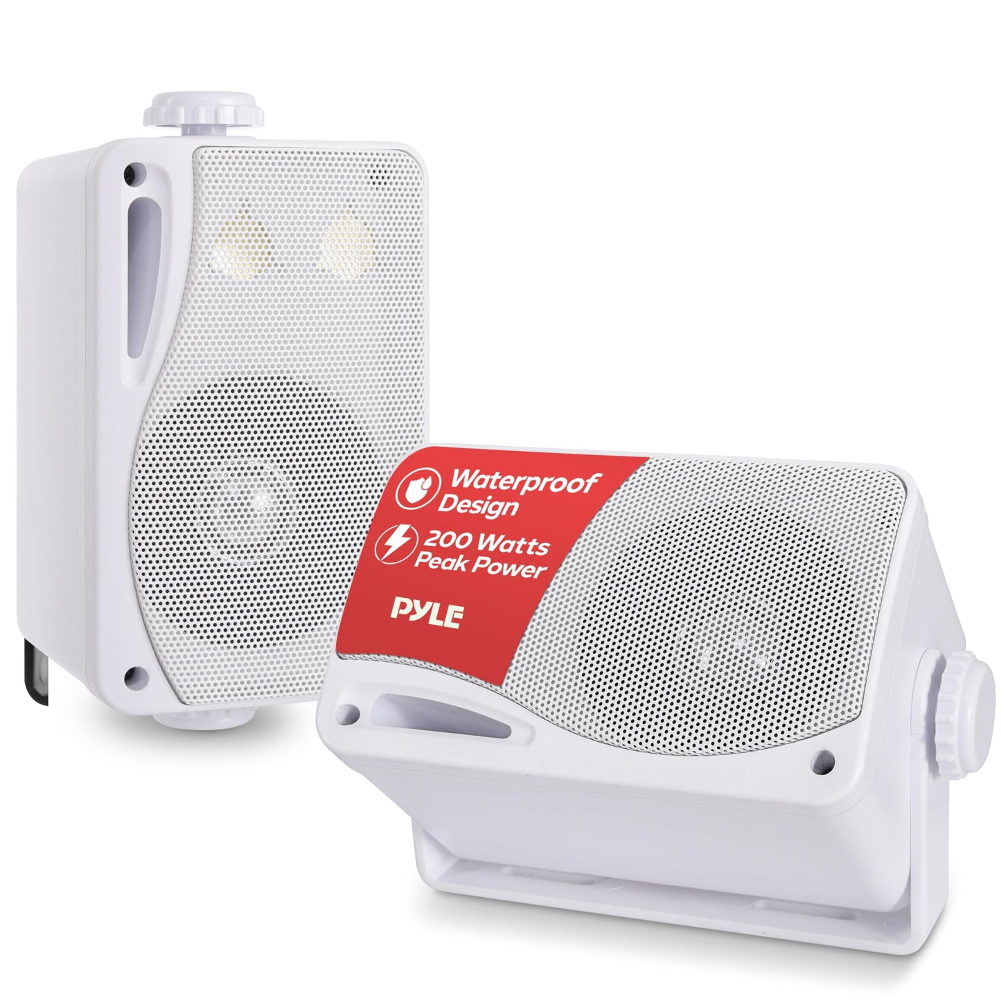 Juego de Parlantes de Exterior 3 Vías PYLE Blanco para Uso en Interior y Exterior