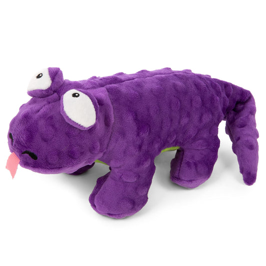 goDog Action Plush Lizard - Juguete Animado para Perro chirriante, tecnología de protección para Masticar, Color Morado, Talla única