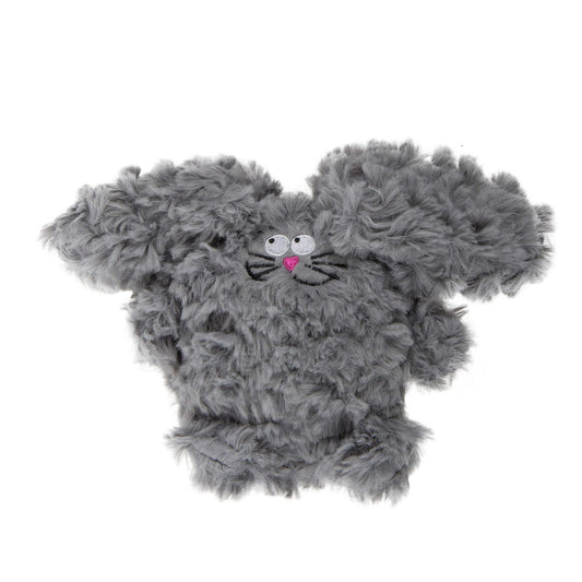goDog PlayClean - Juguete de Peluche chirriante para Perro con aceites Esenciales Que eliminan el Olor, tecnología de protección para Masticar, Gris, pequeño