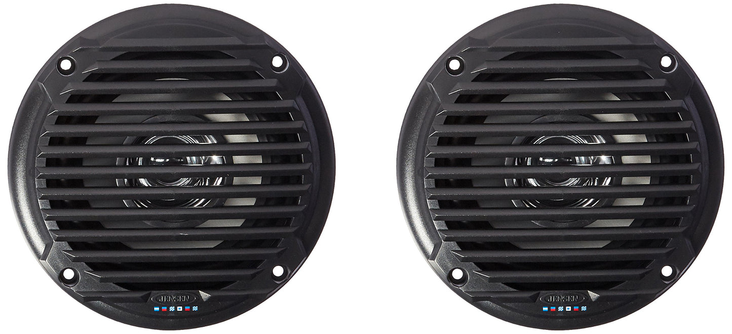 ASA Electronics Jensen MS5006B - Altavoz de Doble Cono (Impermeable), Color Negro