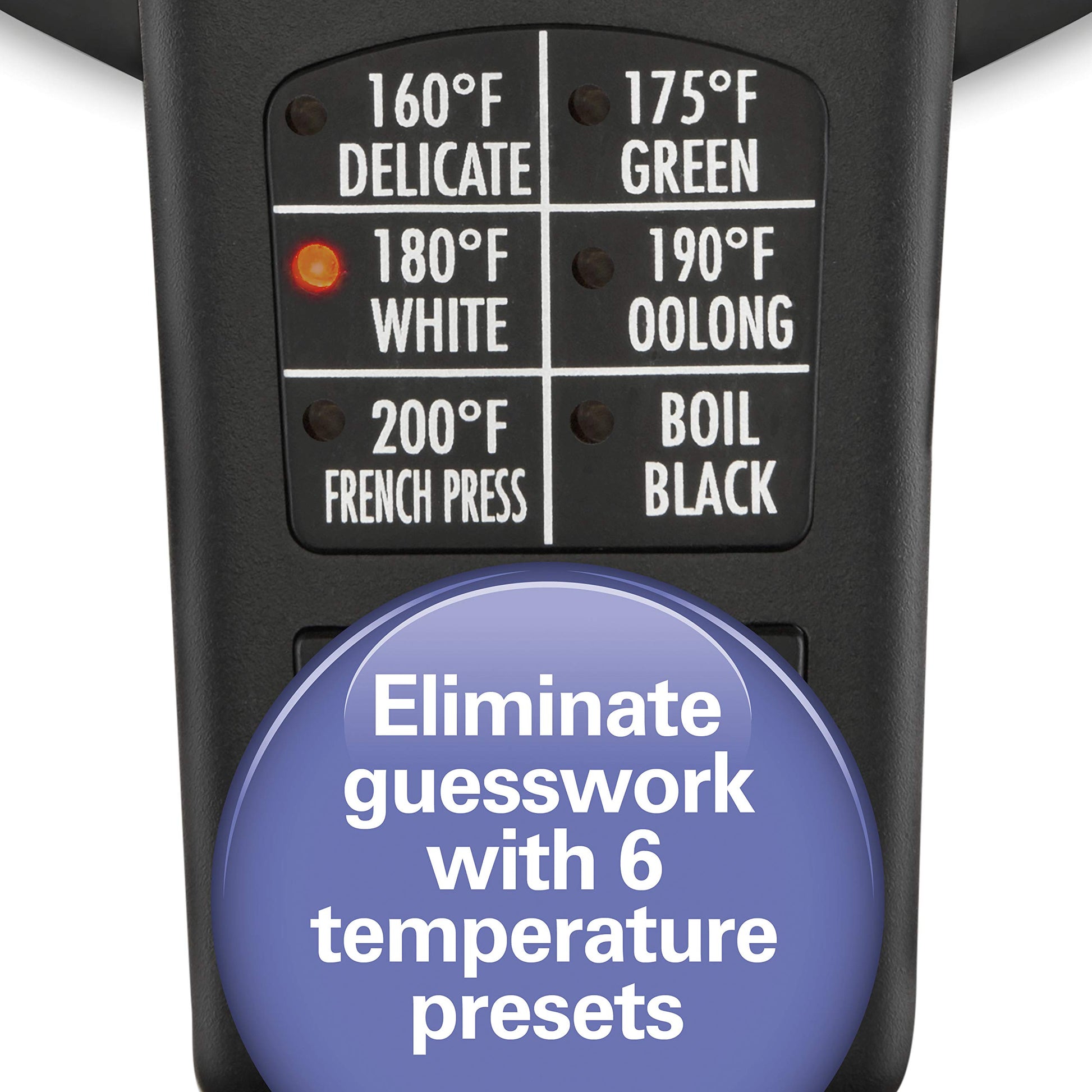 Hamilton Beach 41027R Hervidor eléctrico con temperatura variable, Capacidad 1.7 l, Negro