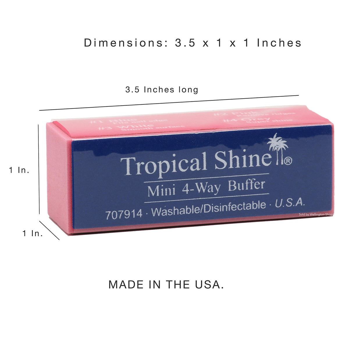 Mini bloque pulidor de uñas 4 caras 2 piezas Tropical Shine