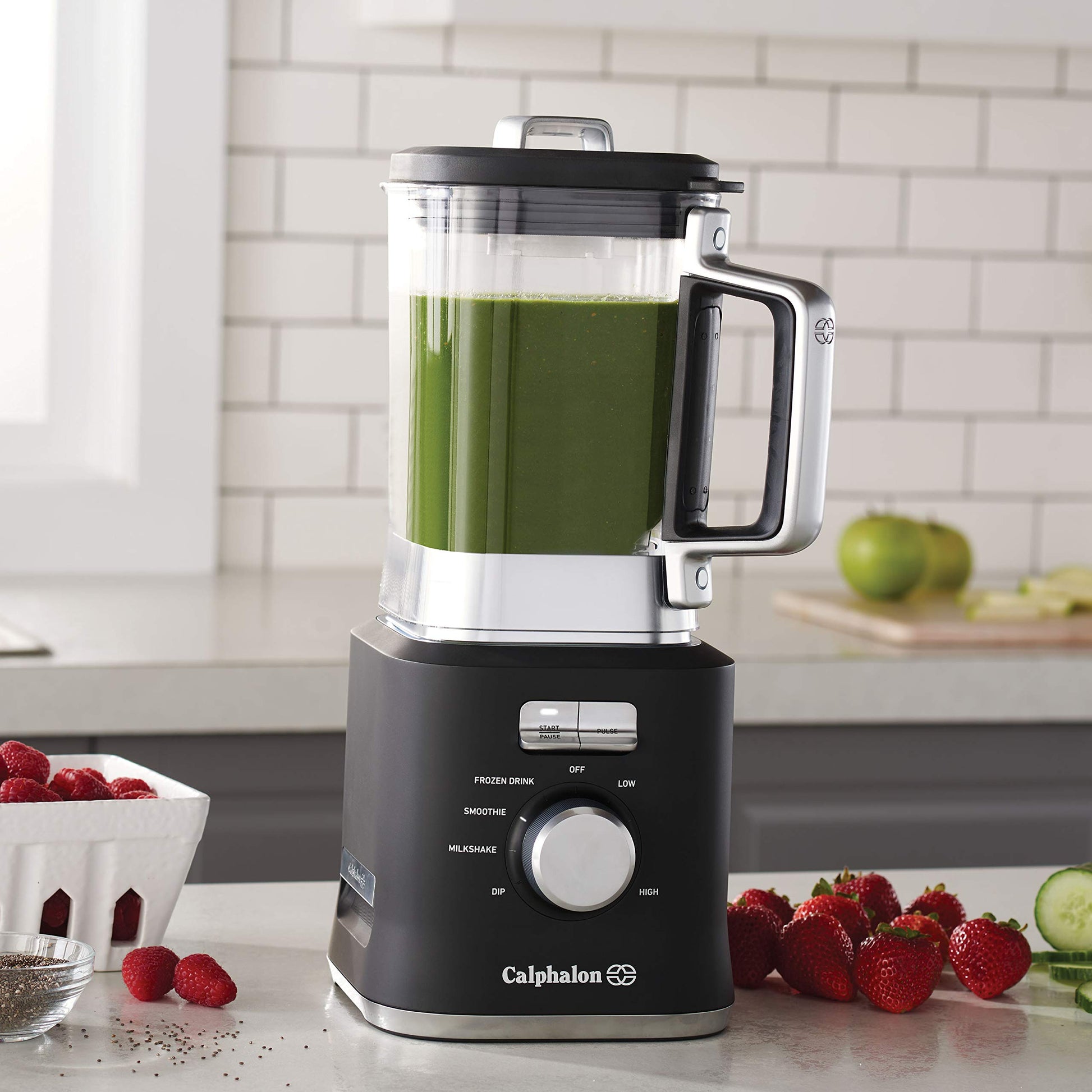 Calphalon Precision Control - Licuadora (50 onzas) con base de 900 vatios y tarro Tritan sin BPA, color negro mate