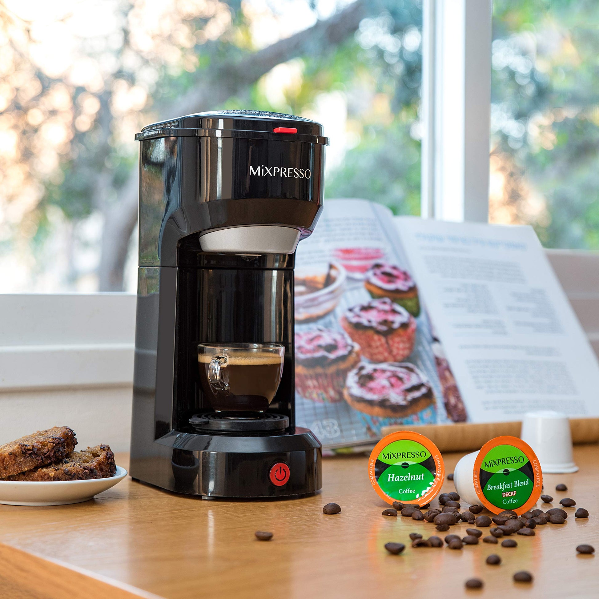 Cafetera Monodosis Mixpresso Diseño Original Compatible K Cup para Viaje