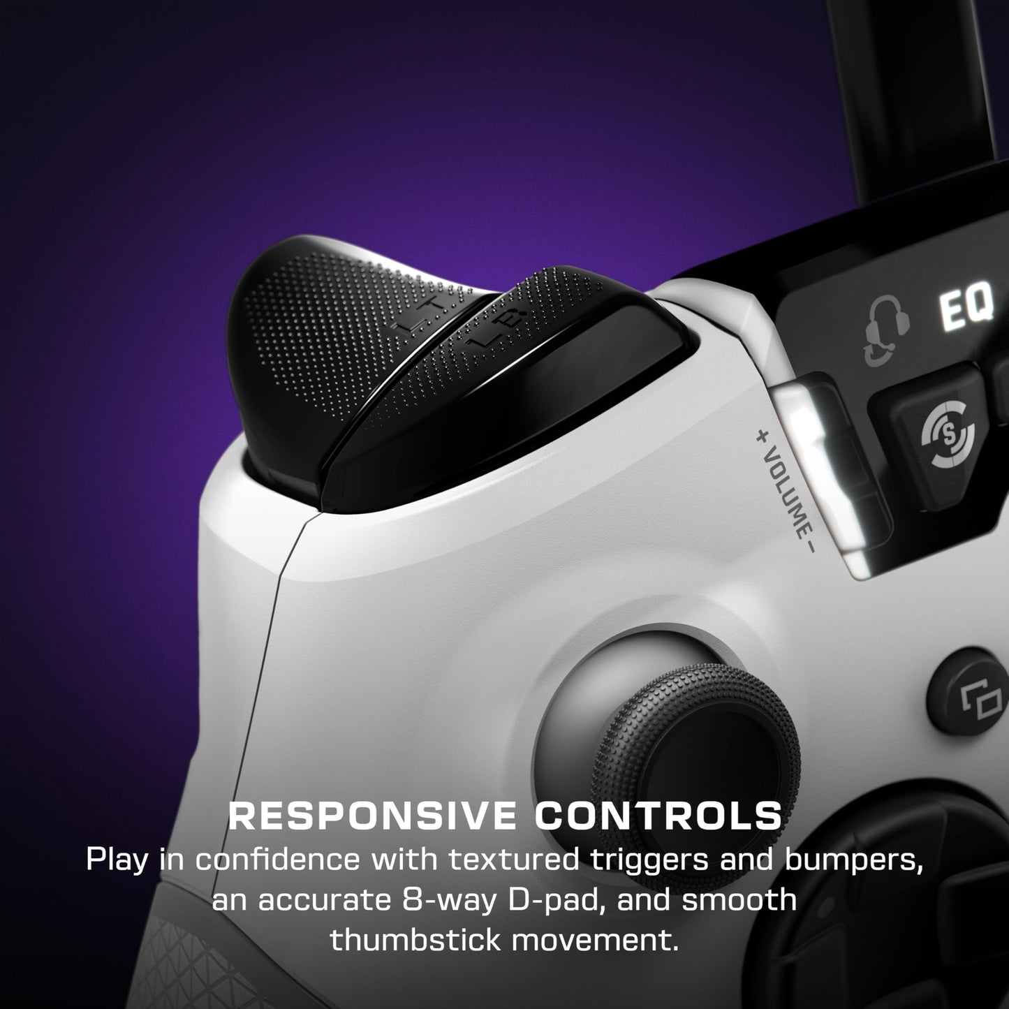 Control Alámbrico Turtle Beach Recon Blanco con Botones Asignables y Mejoras de Audio para Xbox Series X/S, Xbox One y Windows 10