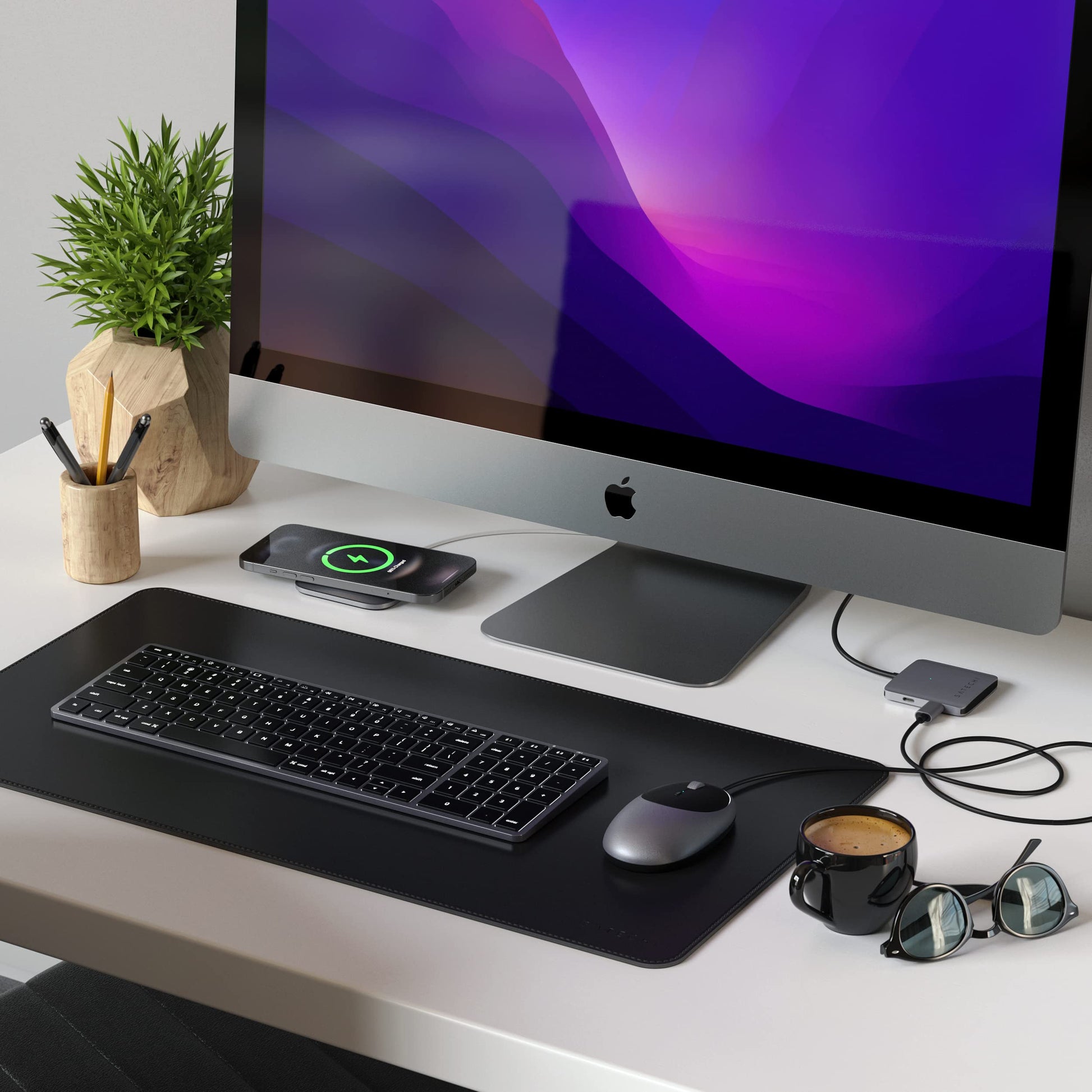 Concentrador USB-C de 4 Puertos SATECHI Plateado para Transferencia de Datos