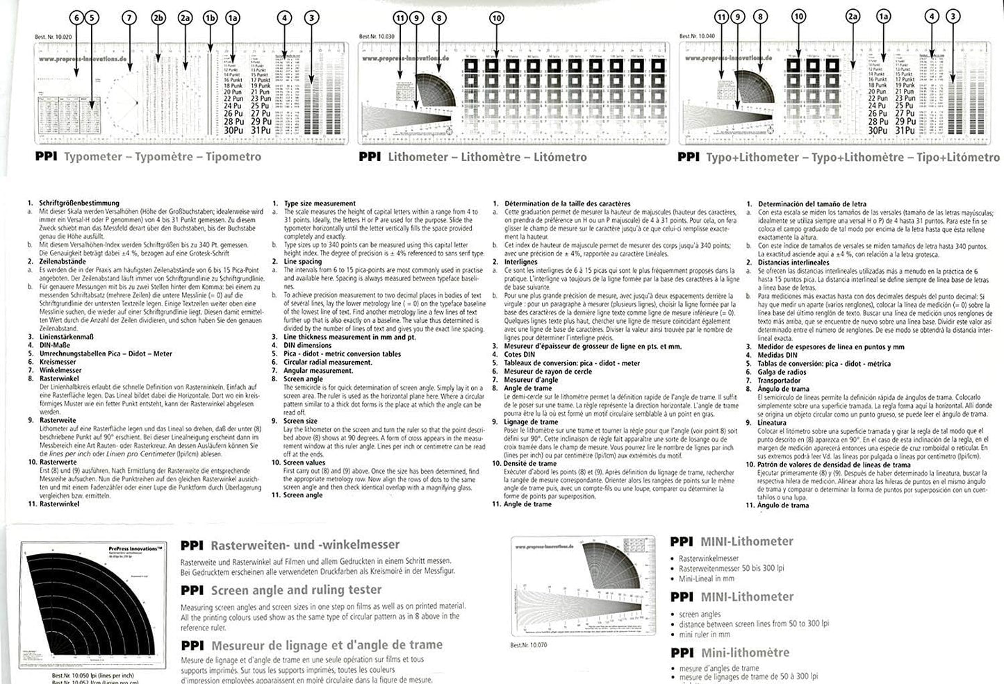 DCS Typometer y Litómetro