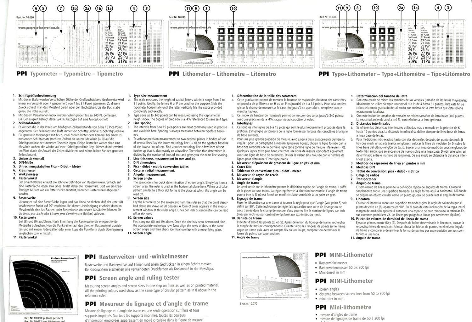 DCS Typometer y Litómetro