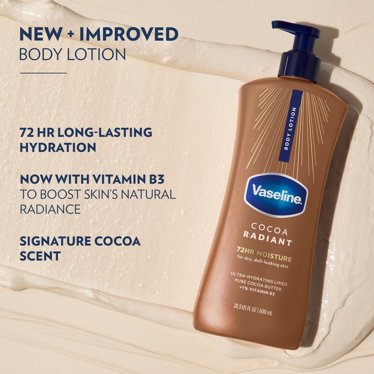 Vaseline Cuidados Intensivos Curación Serum, Advanced Socorro, cocoa radiante, Cocoa Radiant