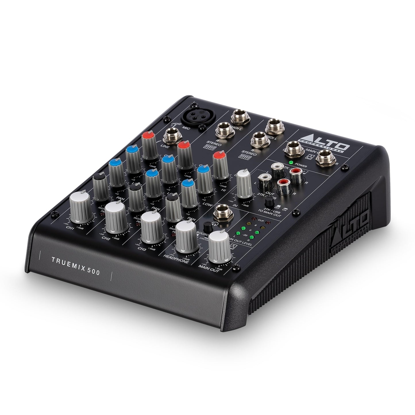 Mezcladora de Audio ALTO TrueMix 500 Interfaz USB Negro para Actuar en Directo y Podcasts
