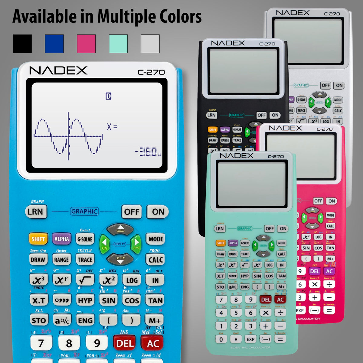 Calculadora Científica Avanzada para Estudiantes en Blanco y Negro