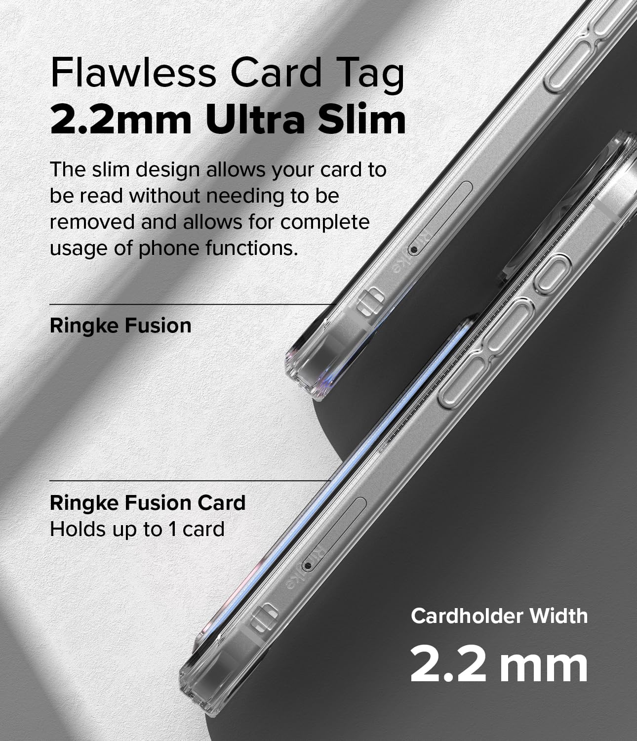 Funda iPhone 16 Ringke Fusion Clear con Porta Tarjeta Ligera
