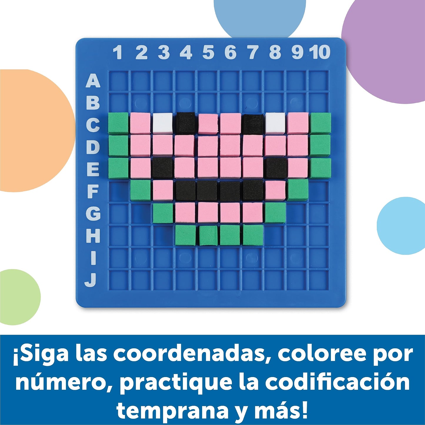 Learning Resources Stem Explorers Pixel Art Challenge, 402 Piezas, Mayores de 5 años, Juguetes Stem para Niños, Codificación Básica para Niños, Actividades Stem para el Salón de Clases