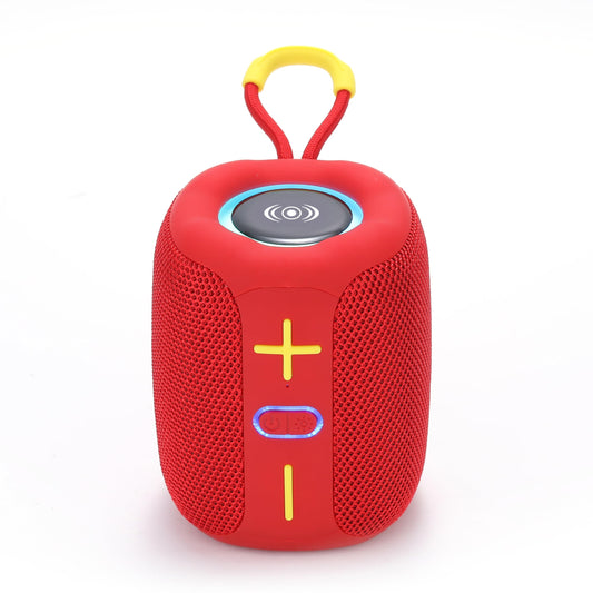 CONTROL EXPERT Bocina Bluetooth 8W Mini Bocina Portatil con Función Radio FM/USB/TF, Compatible con Phone, Tablet, Computadores, Ideal para Viajar y Campear (Rojo)