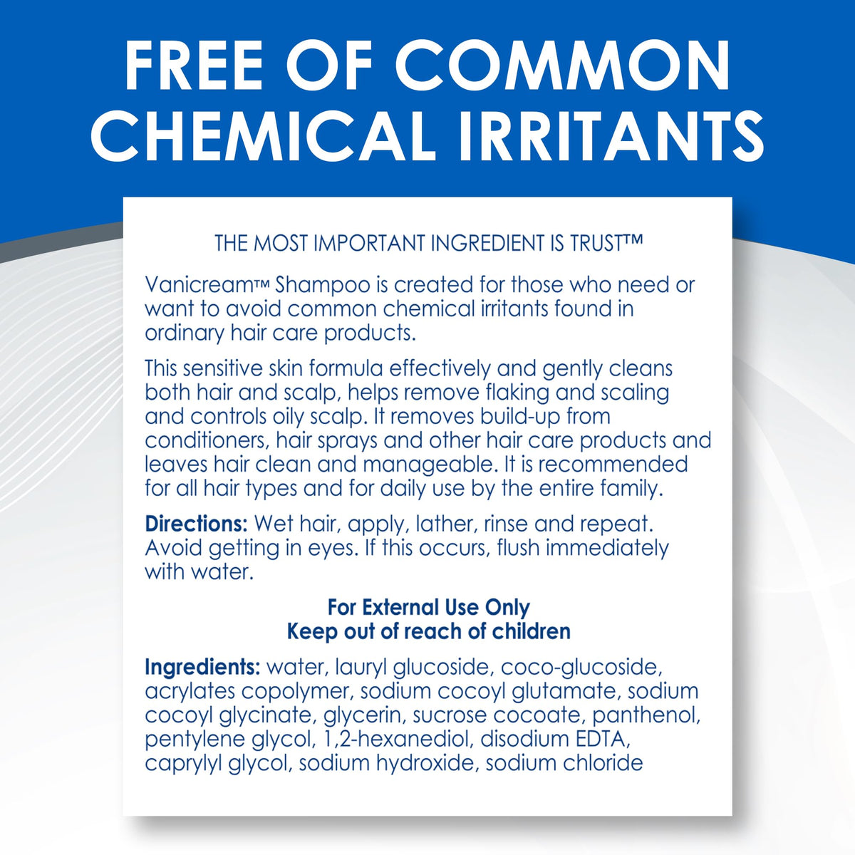 Pharmaceutical Specialties Free & Clear Shampoo for Sensitive Skin, 12 Ounce