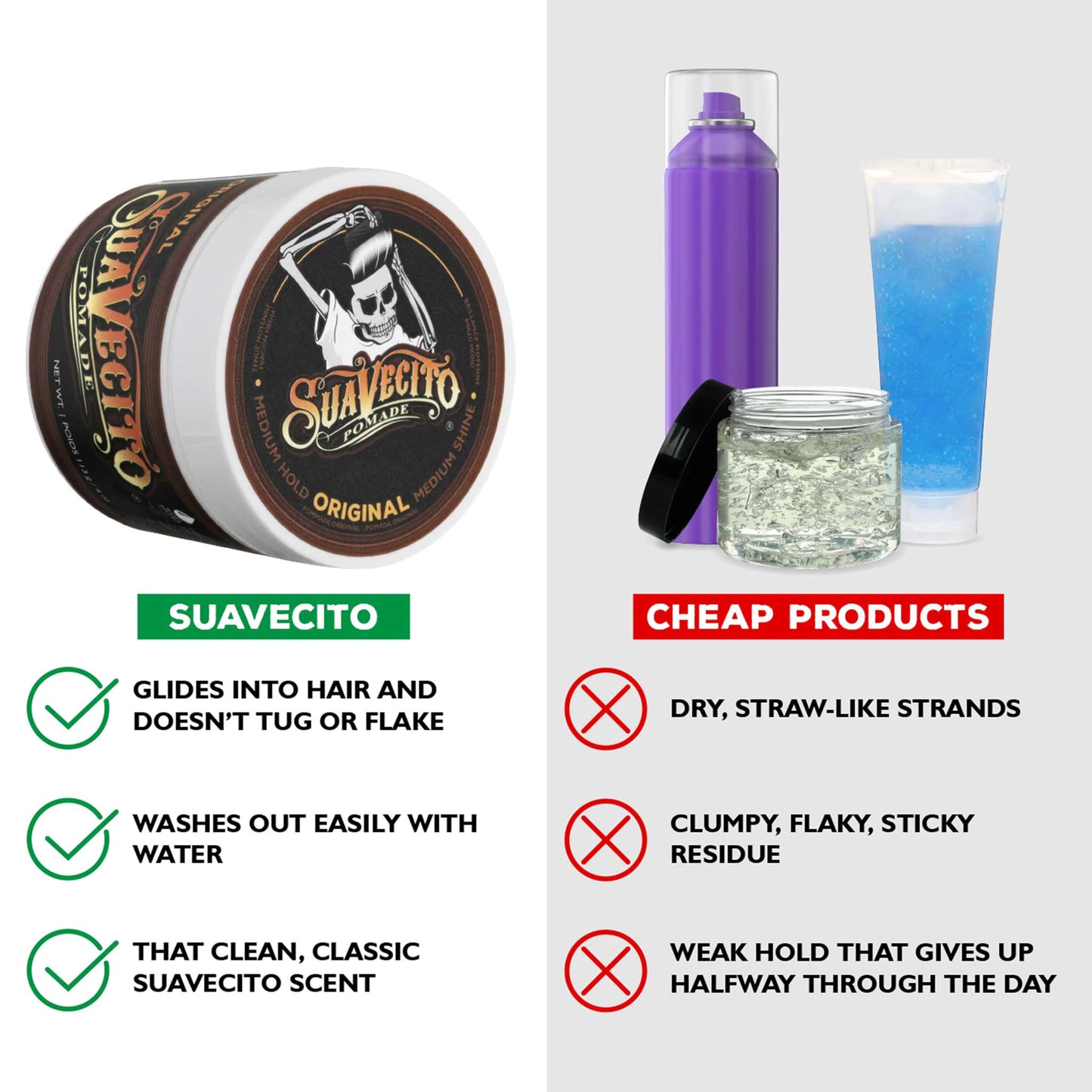 Suavecito Pomade Original Hold, 3 Pack
