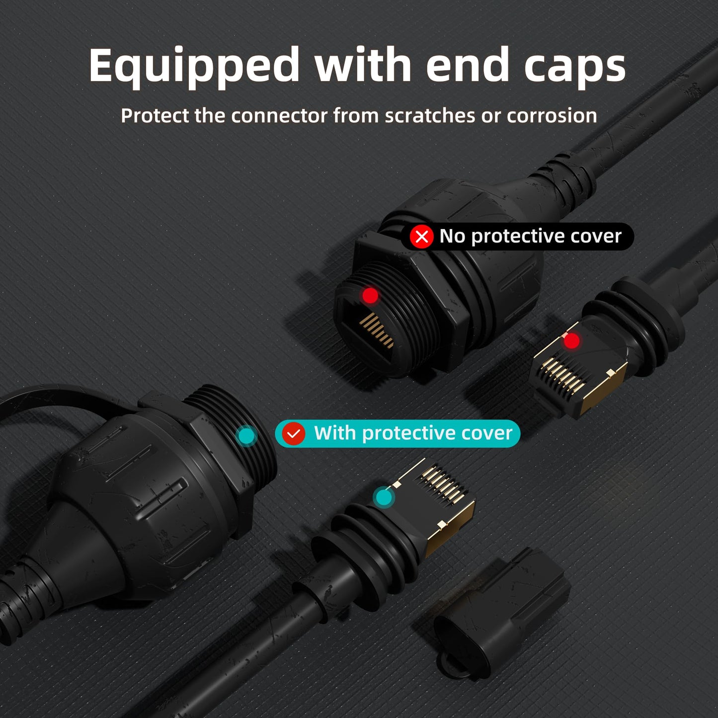 EAZUSE Starlink Adaptador Ethernet Gen 3/Mini, Starlink Mini Cable Extensión a RJ45 Acoplador impermeable compatible con plato y enrutador Starlink Gen 3 (paquete de 1)