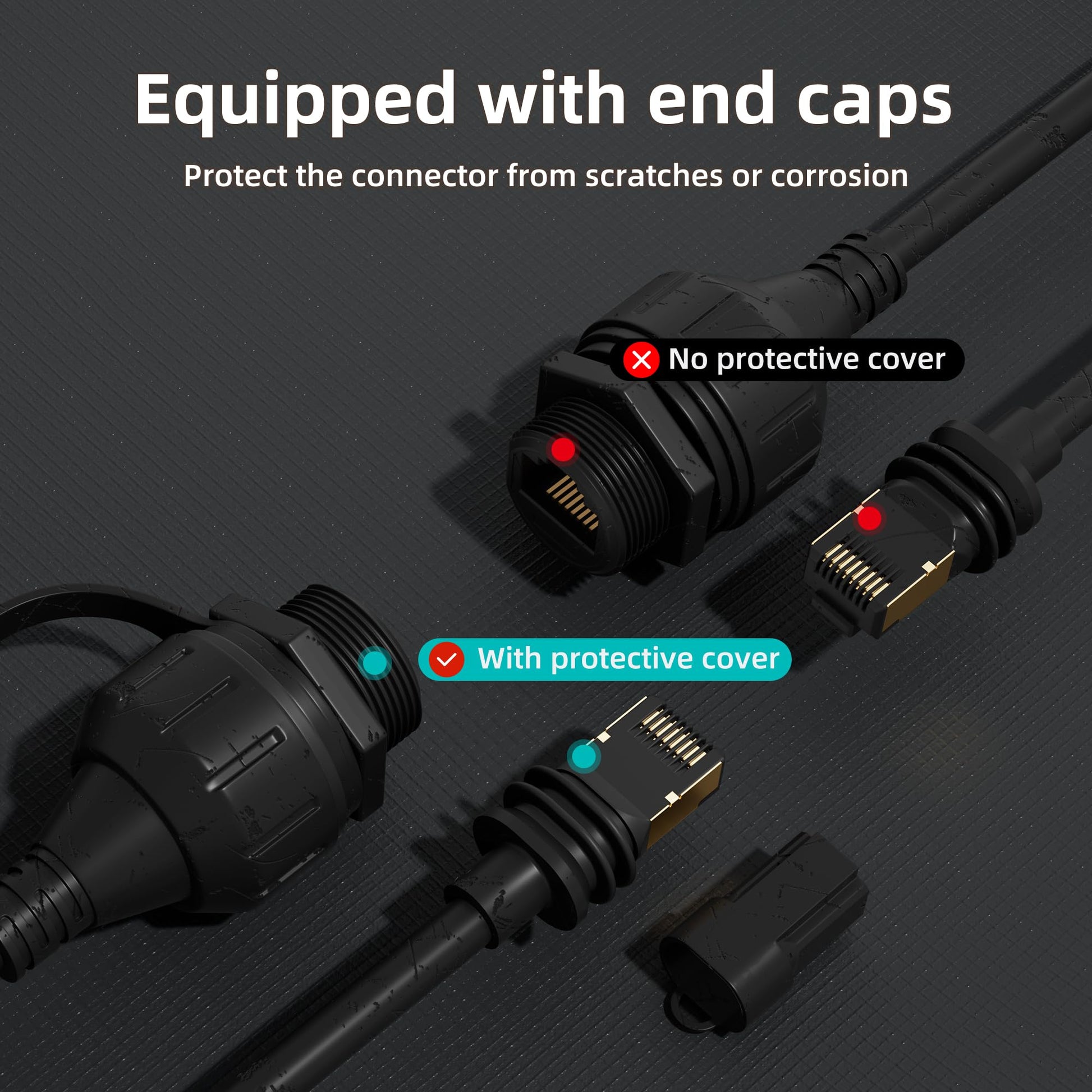 EAZUSE Starlink Adaptador Ethernet Gen 3/Mini, Starlink Mini Cable Extensión a RJ45 Acoplador impermeable compatible con plato y enrutador Starlink Gen 3 (paquete de 1)