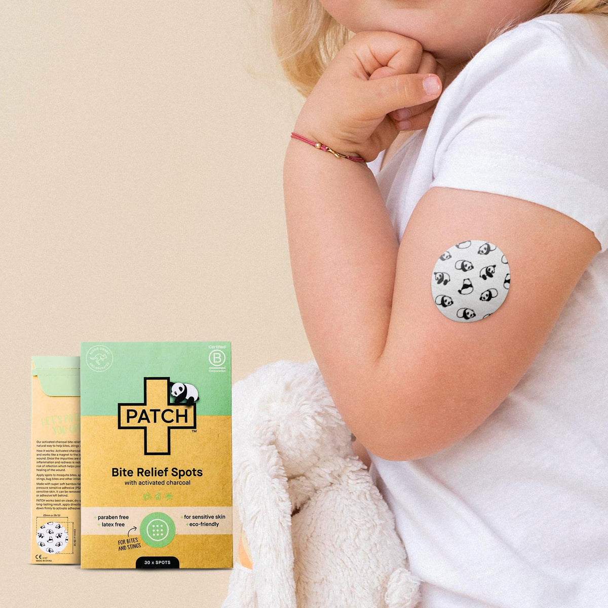 Parche PATCH Bambú Panda con Carbón Activado Hipoalergénico para Pieles Sensibles