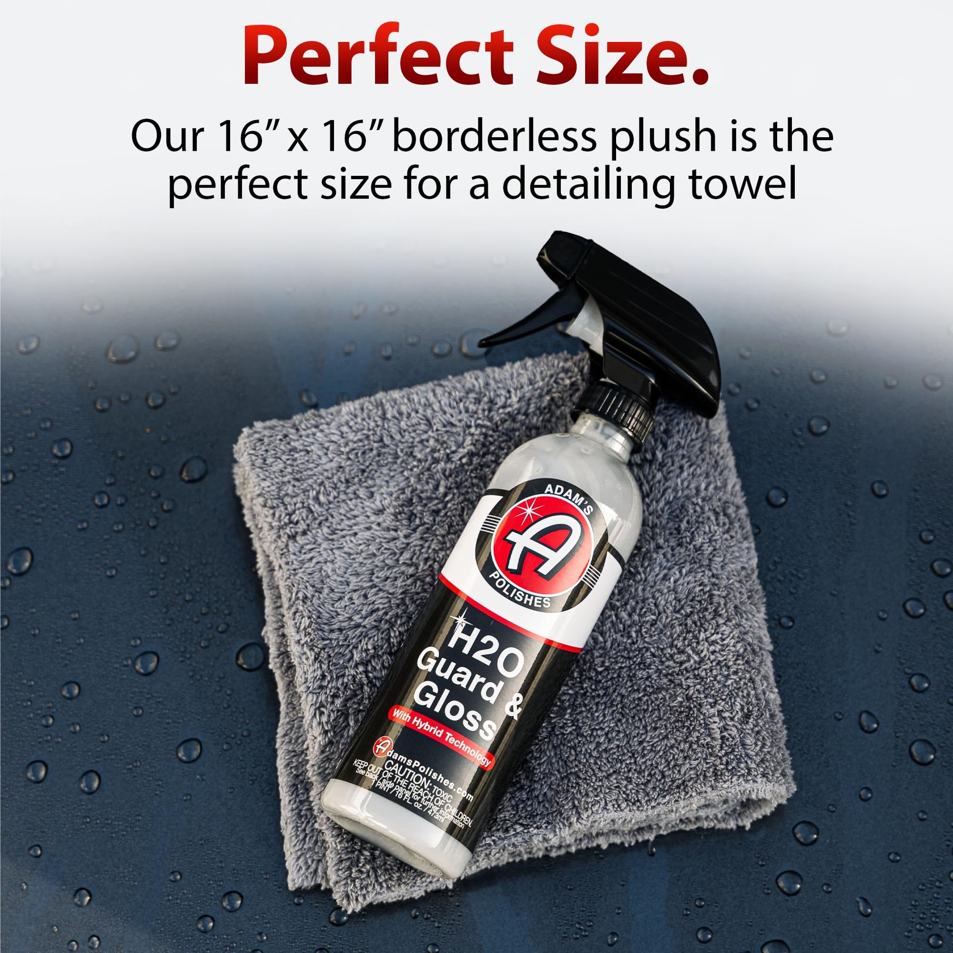 Toalla de Microfibra Adam's Gris Sin Bordes de Calidad Premium