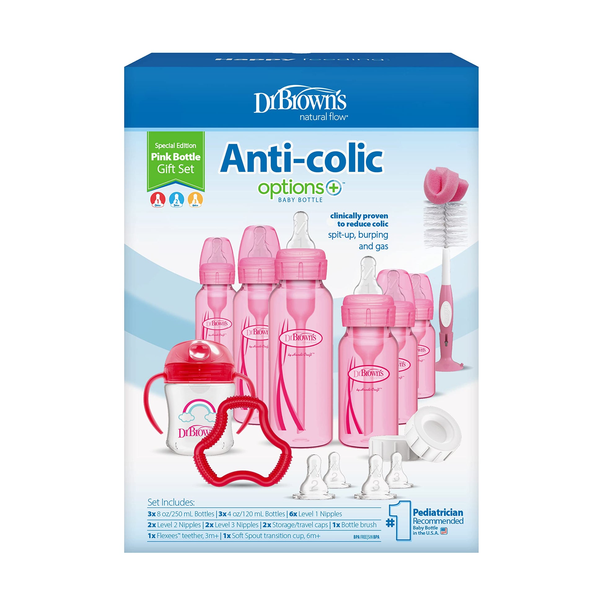 Dr. Brown's Options Baby Bottles Gift Set, Pink