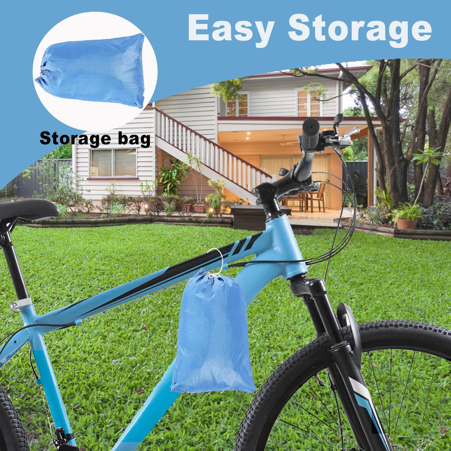 LATOLINON - Funda para bicicleta para adultos, color azul