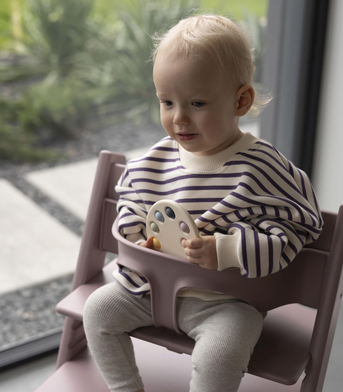 Tripp Trapp Baby Set 2 de Stokke, Edad 6-36 meses - Convierta la silla Tripp Trapp en una cómoda trona (Heather Mauve)