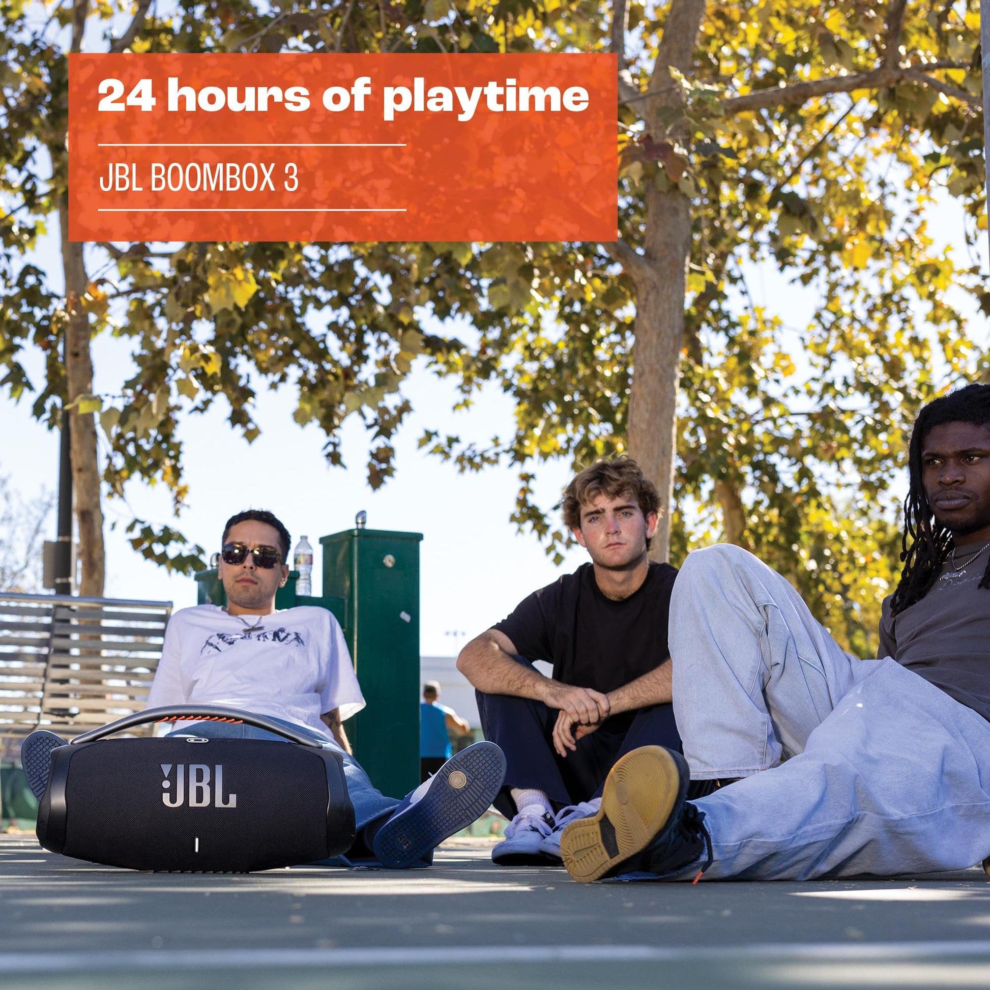 JBL Boombox 3 Bocina Portátil Bluetooth, 180W de Potencia, Reproducción 24 Horas, Resistente al Agua y Polvo IP67 - Squad