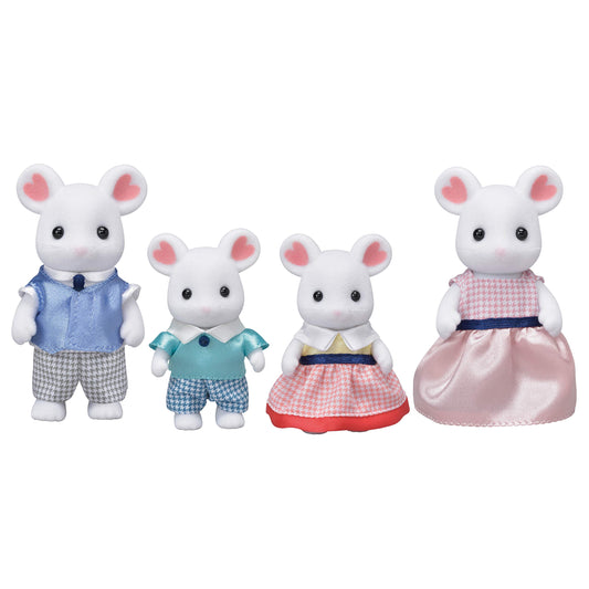 Calico Critters, Marshmallow Mouse Family, muñecas, Cifras de casa de muñecas, Juguetes coleccionables, 3 Pulgadas