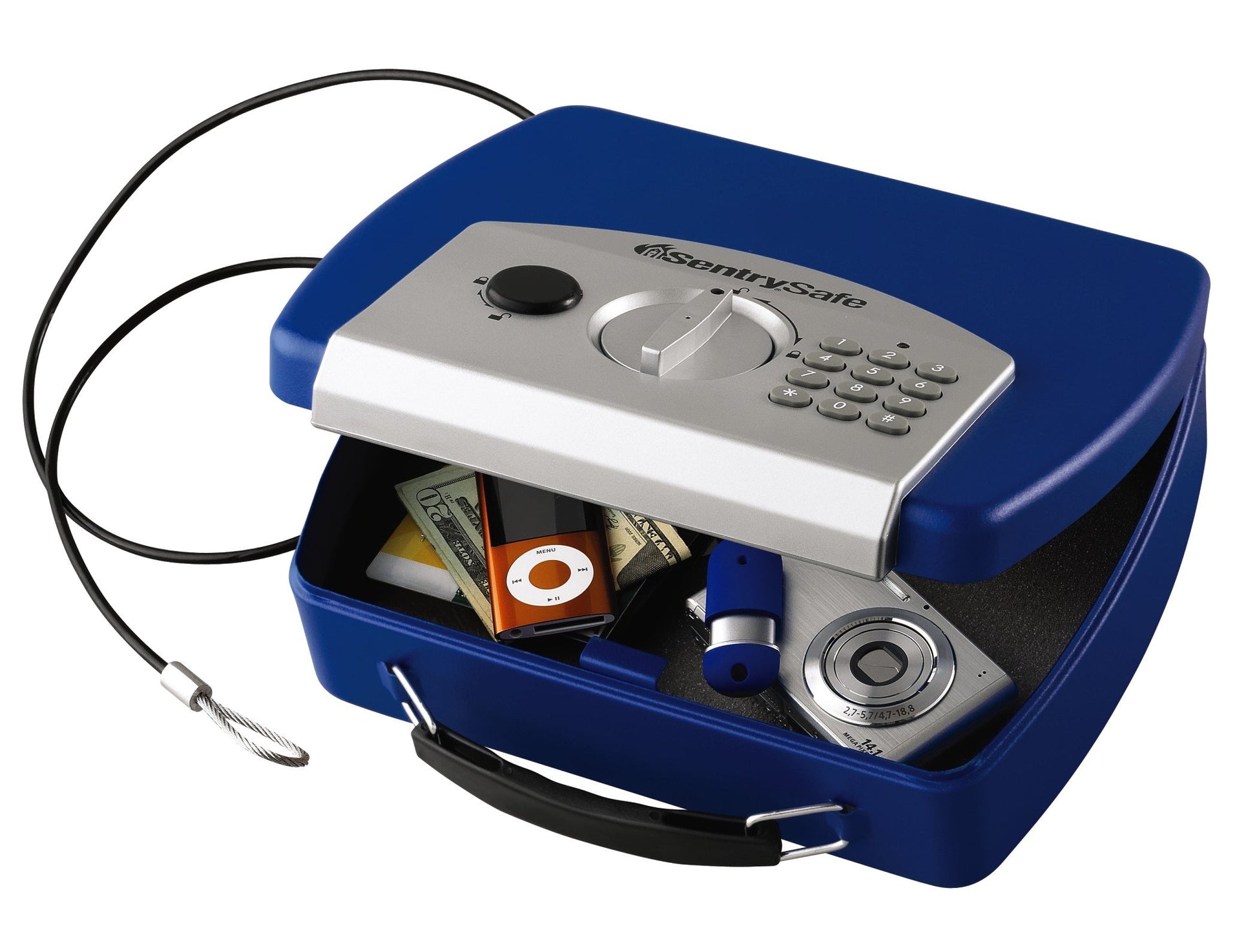 Caja de Seguridad SentrySafe Negra pequeña con Teclado Digital para Joyas y Dinero