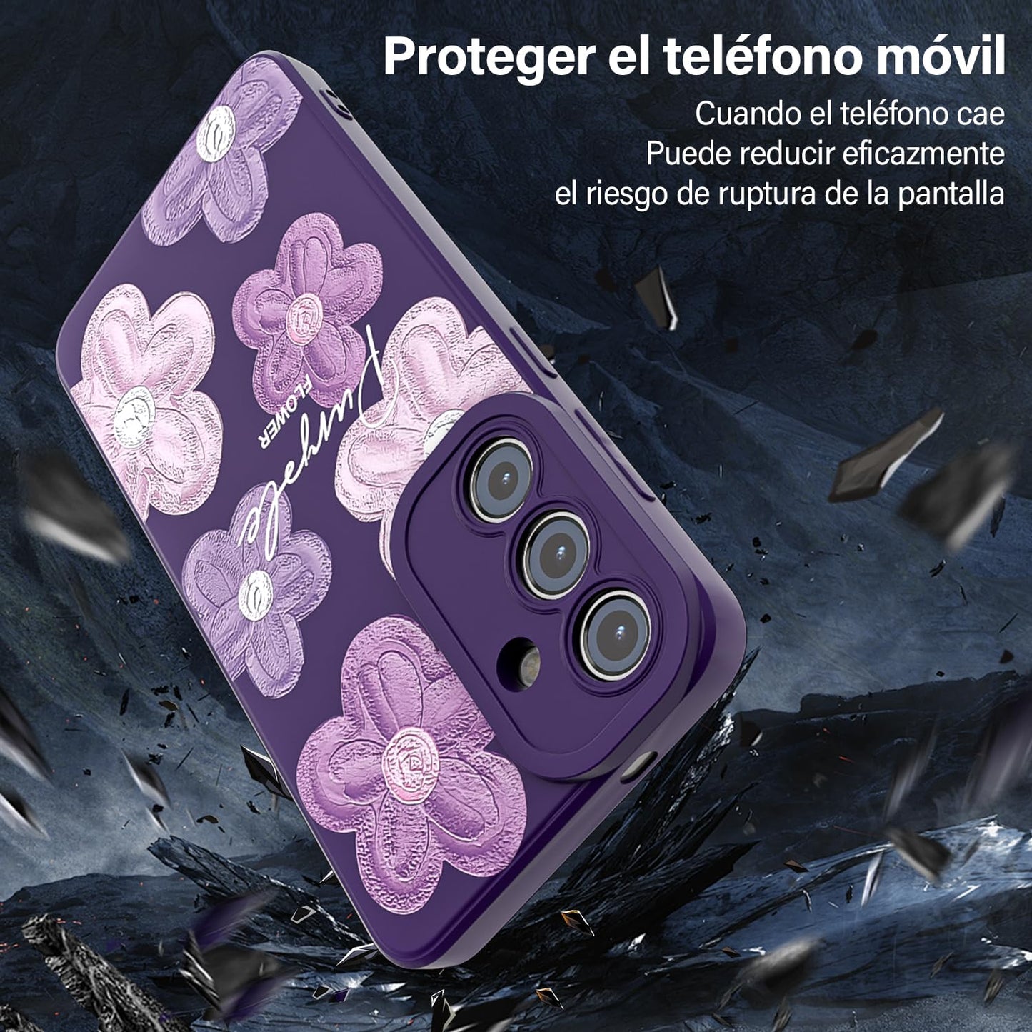 Threehao Funda para Samsung Galaxy S25, Ultra Delgado Flexible Suave TPU Silicona Carcasa con Moda Aesthetic Dibujos Flores, Antigolpes Anti-arañazos Protectora Case para Samsung S25