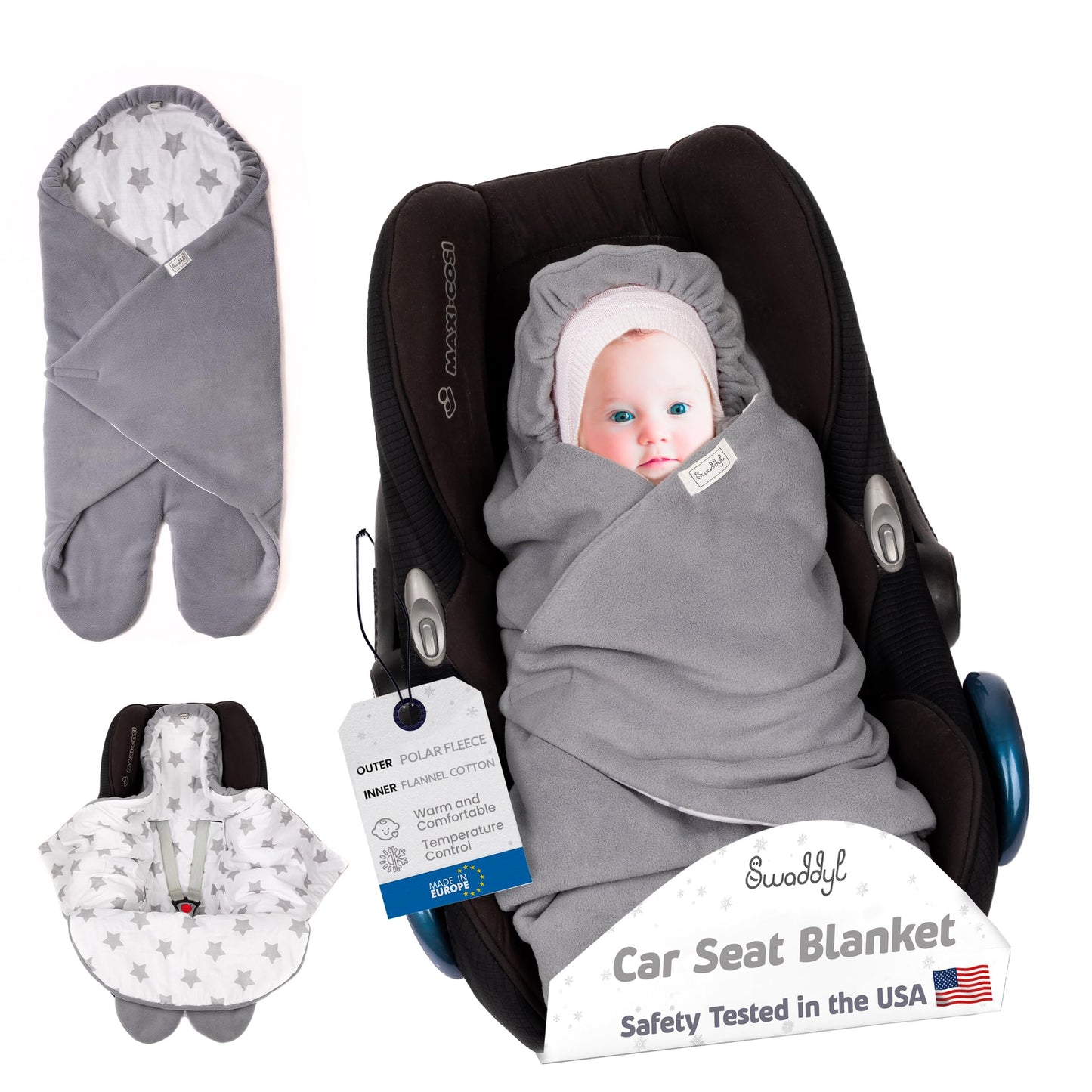 Funda de Asiento de Coche Swaddyl para Bebé Esencial de Invierno