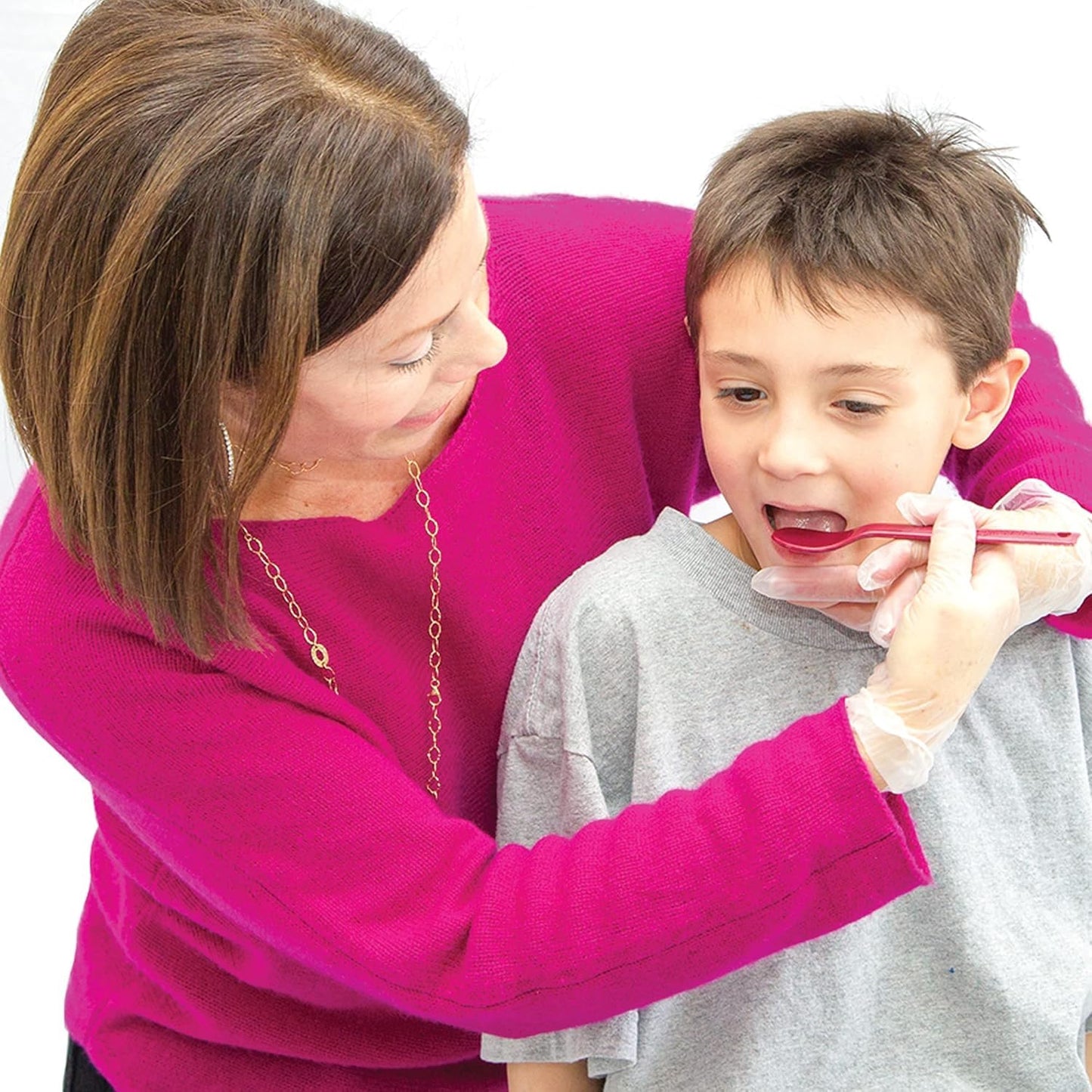 Cucharas TalkTools Magenta Suaviza la Alimentación y Fomenta el Cierre de Labios (6 Piezas)