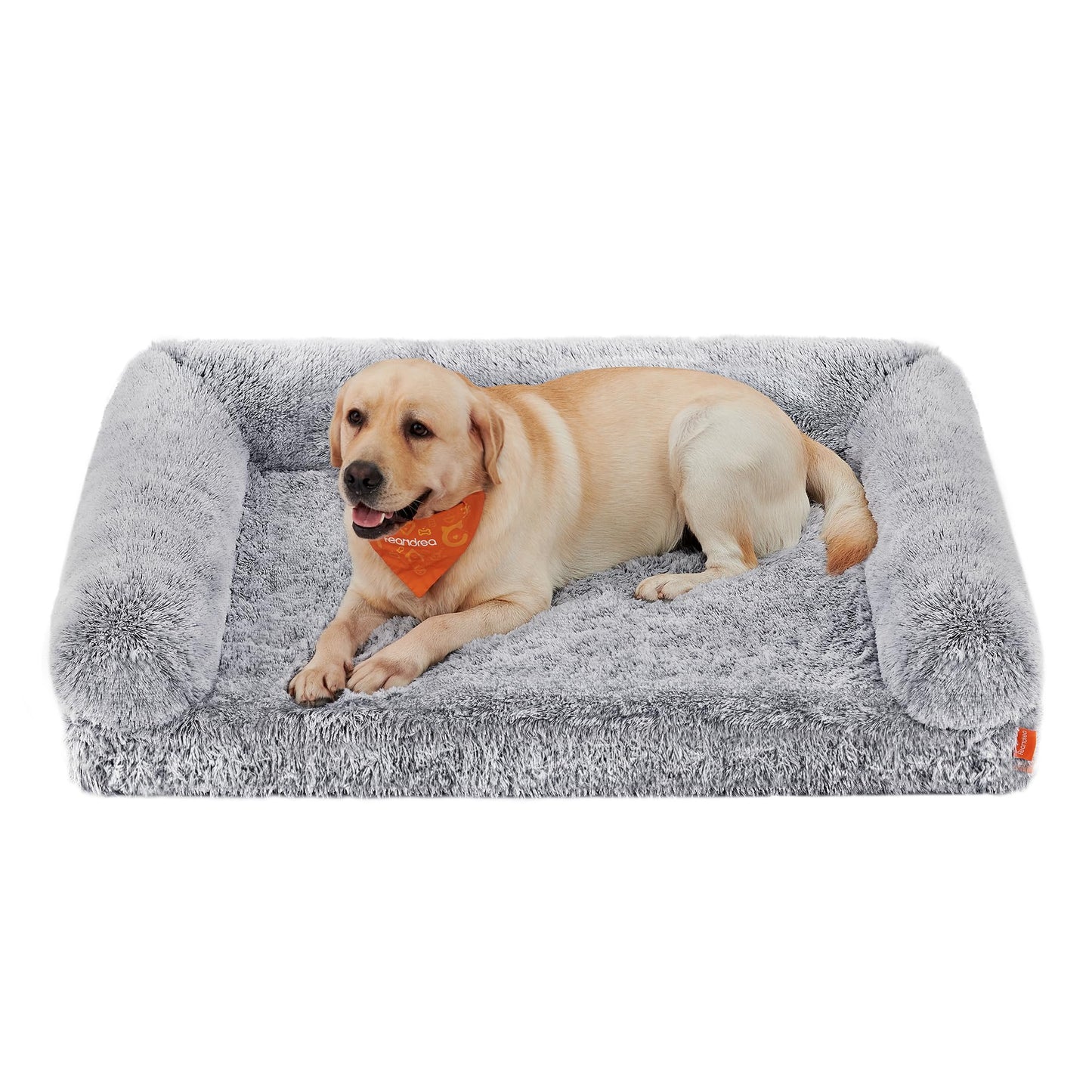 Cama para Perros Feandrea Gris Ombré XXL con Funda Lavable y Extraíble para Mascotas Grandes