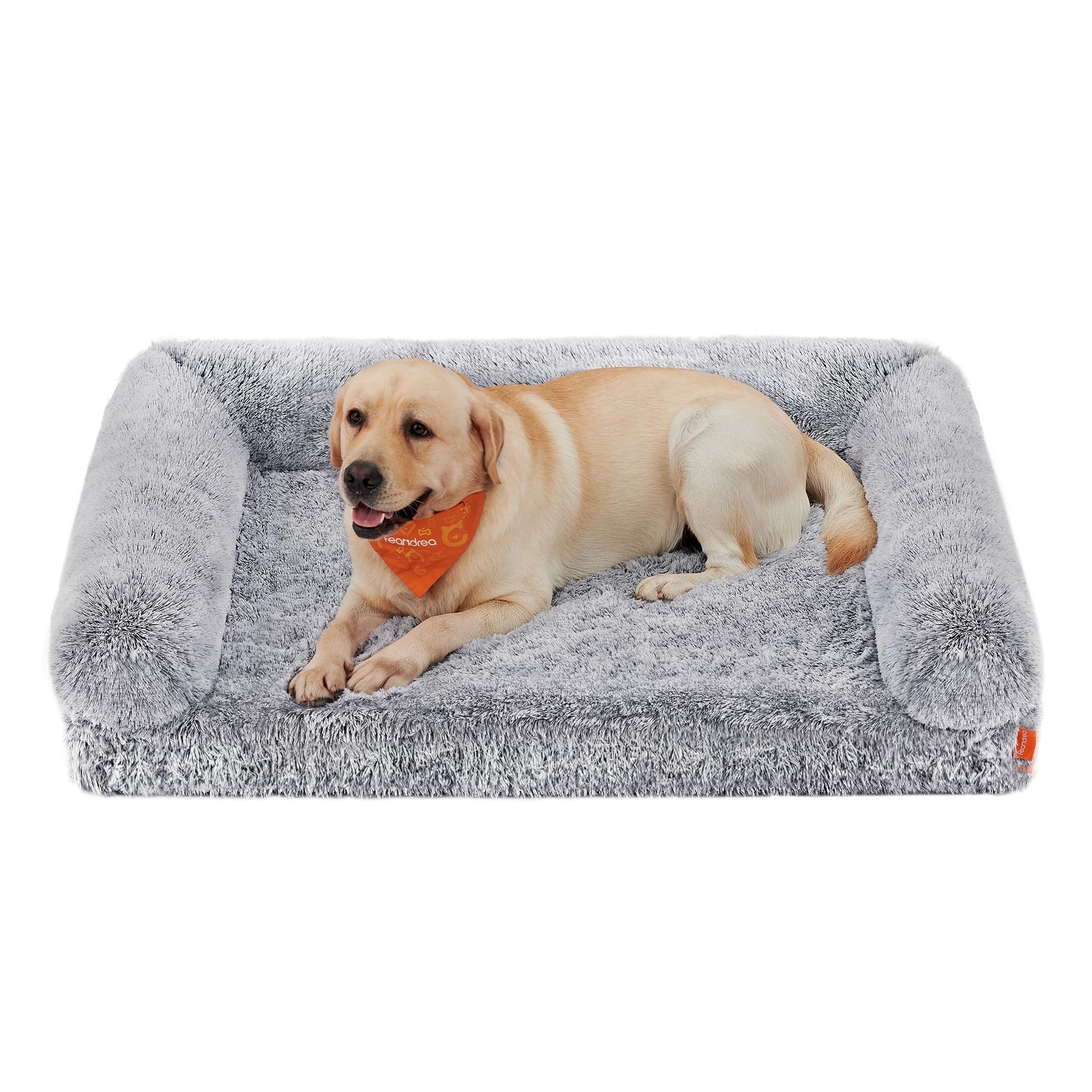 Cama para Perros Feandrea Gris Ombré XXL con Funda Lavable y Extraíble para Mascotas Grandes