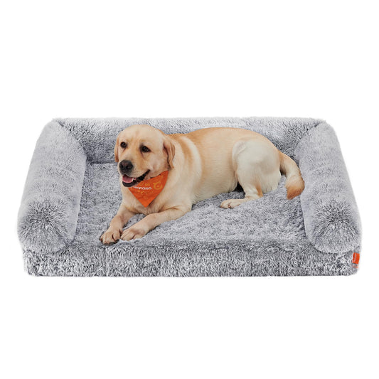 Cama para Perros Feandrea Gris Ombré XXL con Funda Lavable y Extraíble para Mascotas Grandes