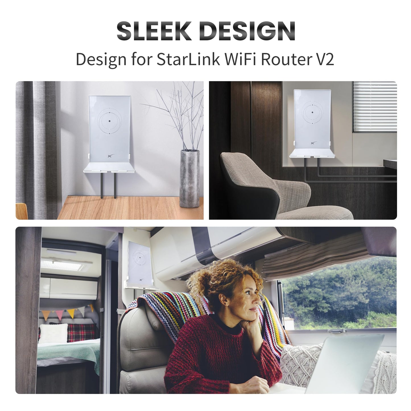 Sootozy Starlink - Soporte de pared, kit de Internet Star Link para router de malla StarLink V2, normal, blanco, SWM-01