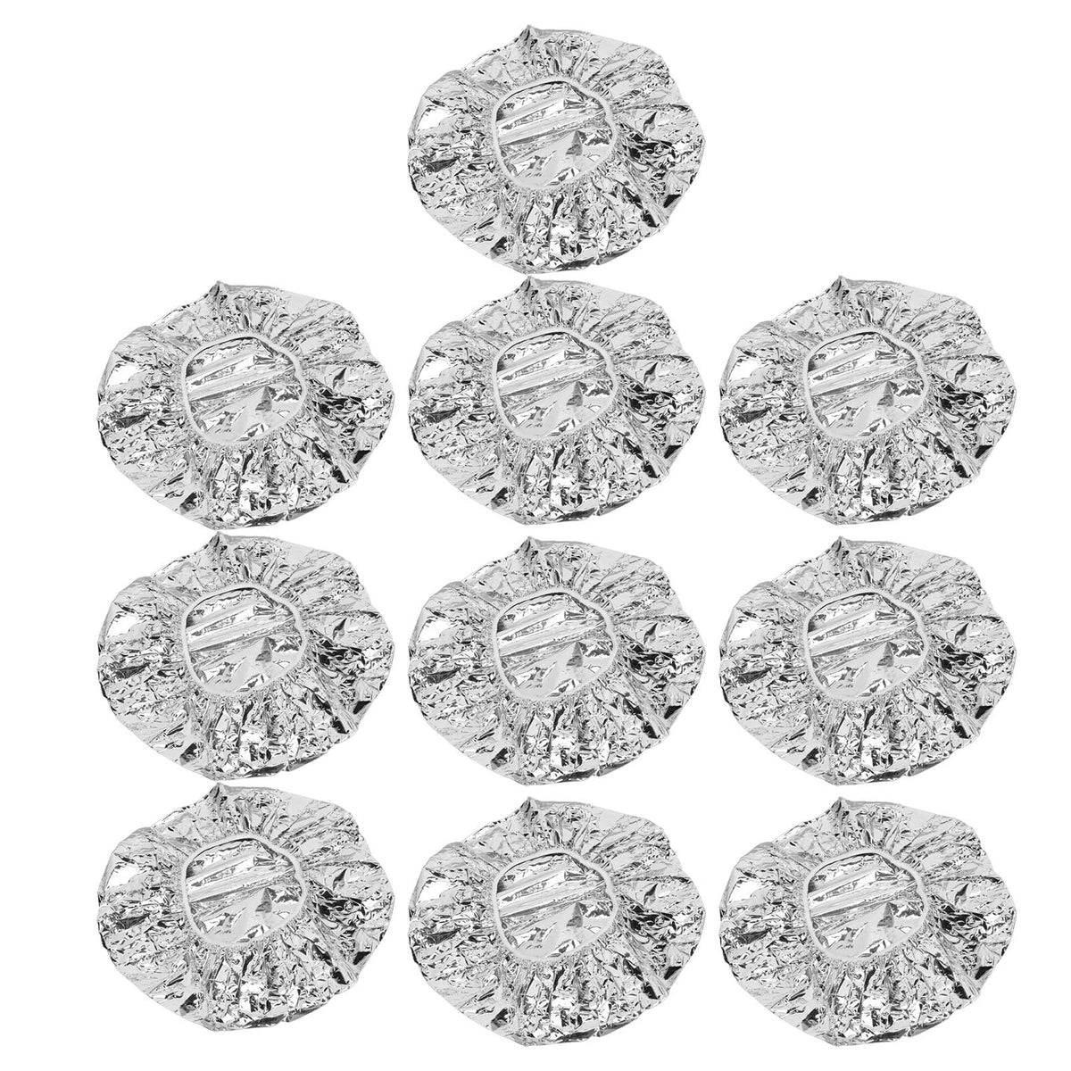 Fockety 10Pcs Papel de Aluminio Gorro Térmico para Acondicionamiento Profundo, Gorro Reutilizable para el Procesamiento del Cabello para Uso en el Hogar, Gorro de Papel de Estaño