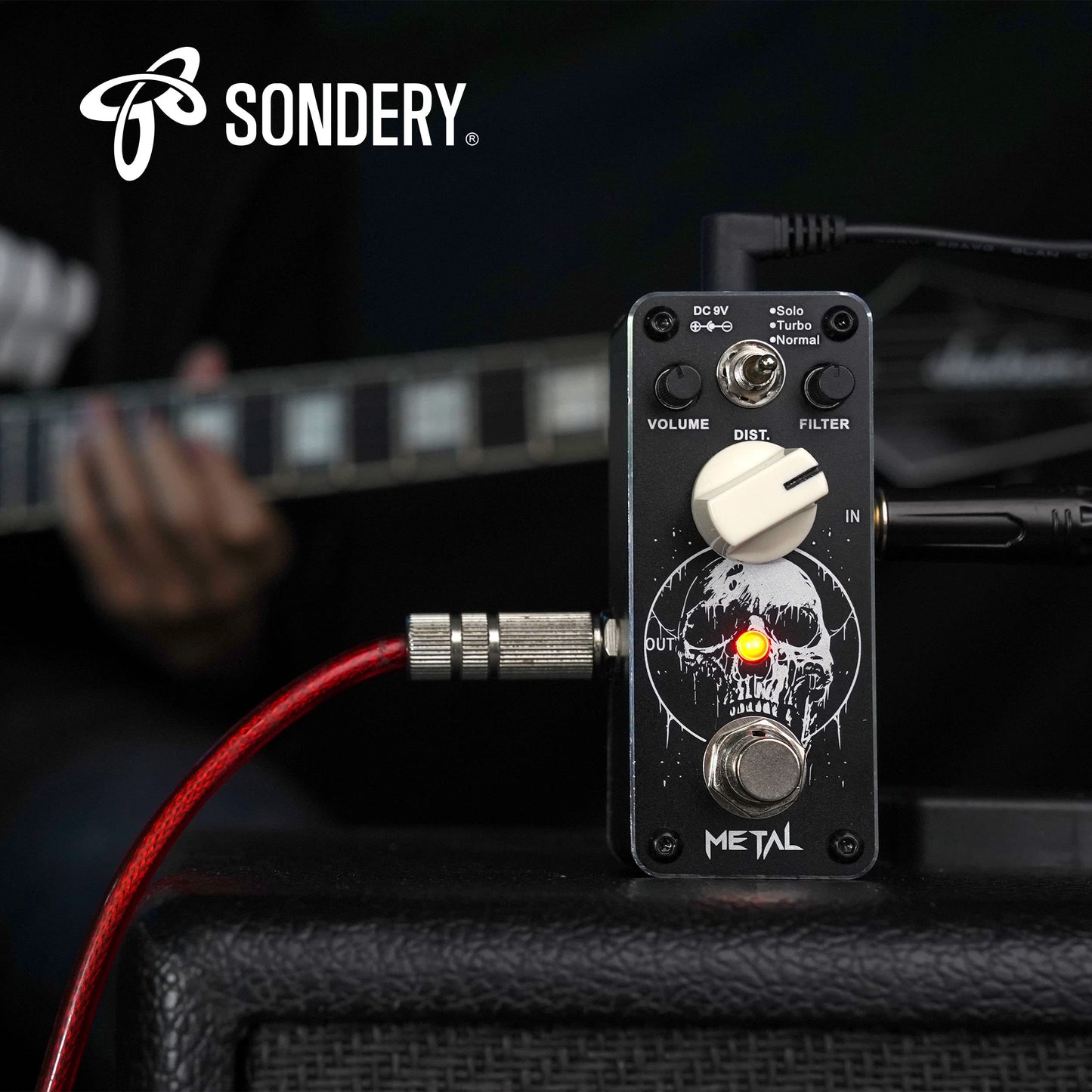 Pedal de Distorsión de Metal Sondery Gama Amplia Efecto Clásico para Guitarras Eléctricas