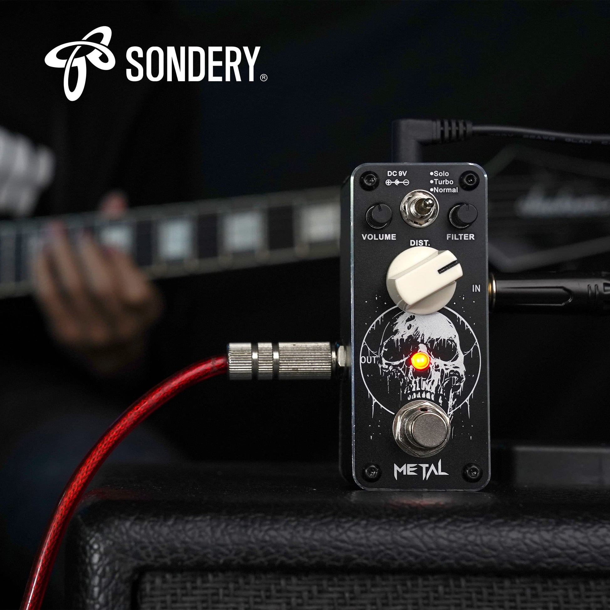 Pedal de Distorsión de Metal Sondery Gama Amplia Efecto Clásico para Guitarras Eléctricas