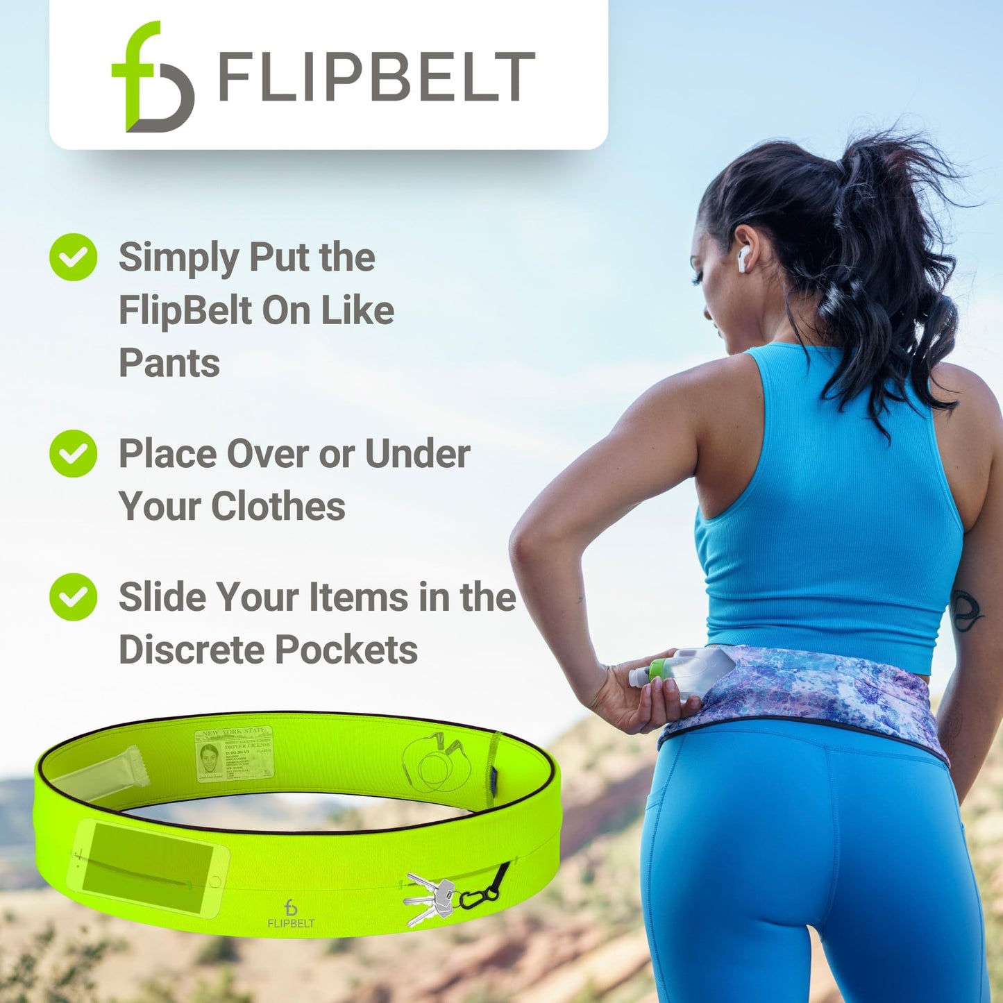 Cinturón Flipbelt Level Terrain Neón Grande