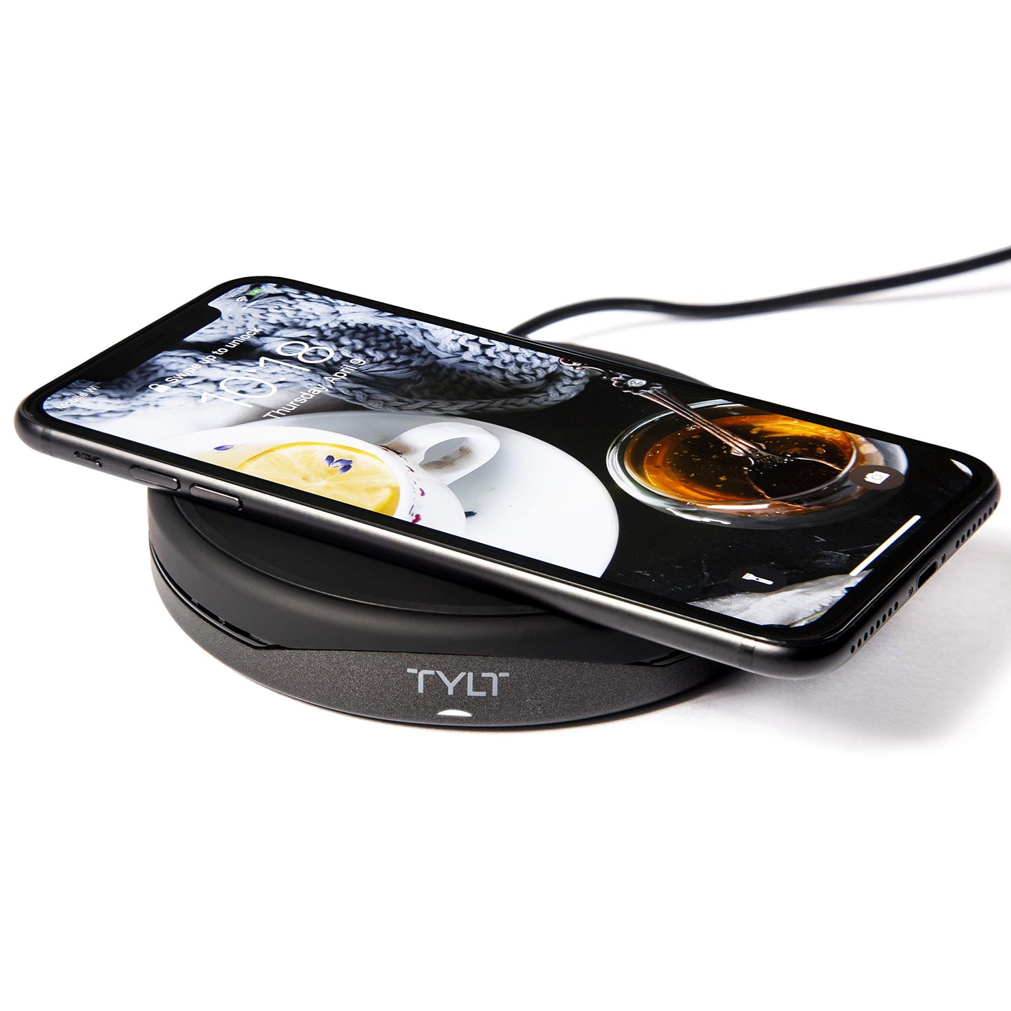 Cargador Inalámbrico Qi TYLT Negro Convertible de 10 W