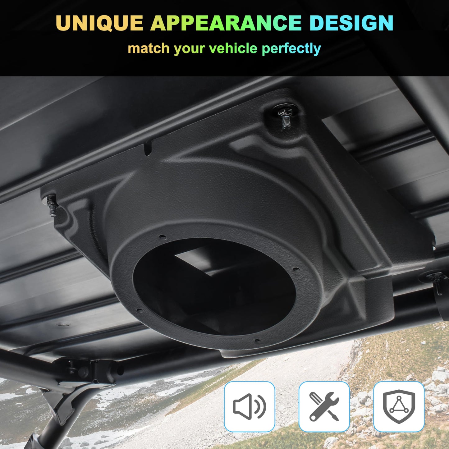 SAUTVS - Caja de altavoces UTV para RZR, impermeable universal de 6.5 pulgadas, caja de cápsulas de altavoz para Polaris RZR UTV Cart Accesorios (1 unidad)