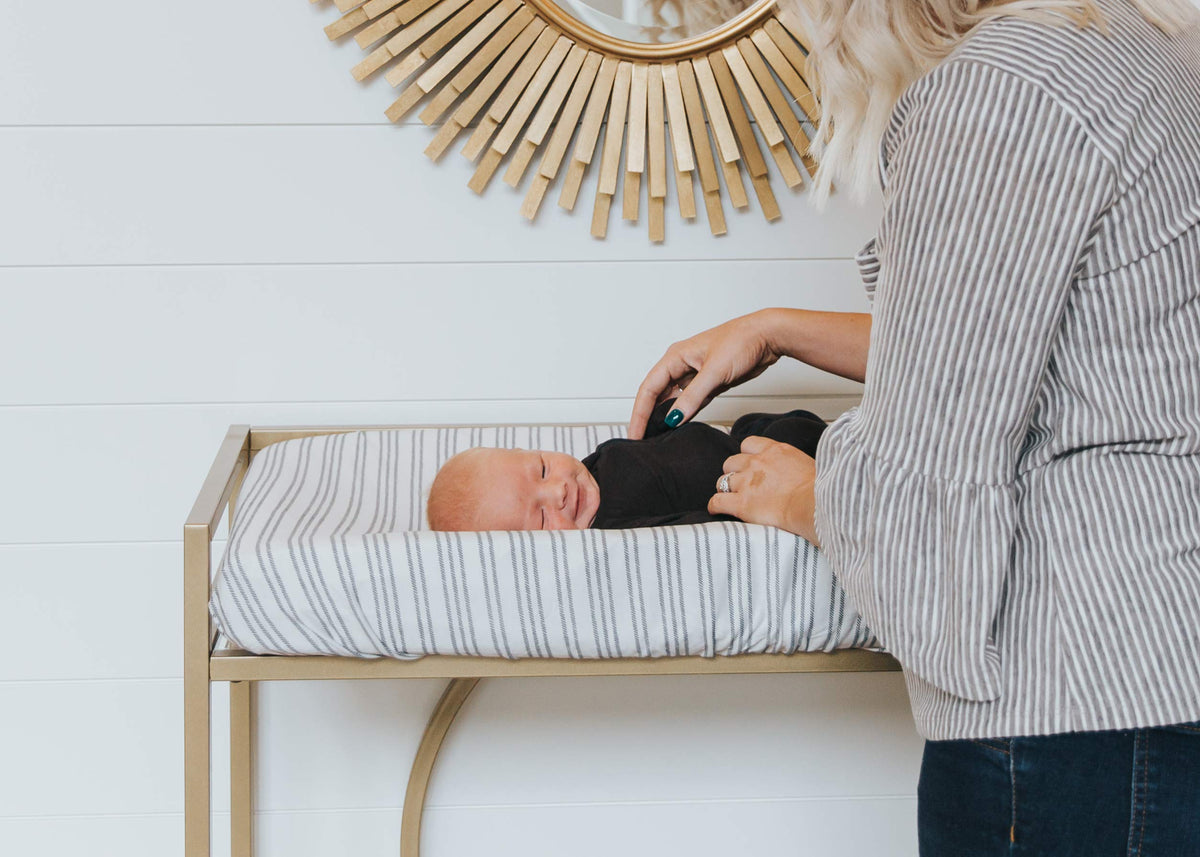 Premium Knit Diaper Changing Pad Cover"Midtown" by Copper Pearl