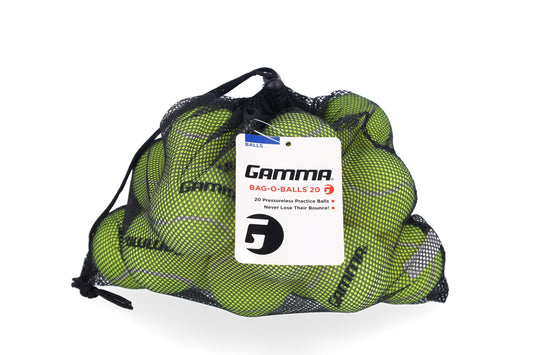 GAMMA Sports - Pelotas de Tenis sin presión con Malla para Pelotas de Tenis, Paquete de 20