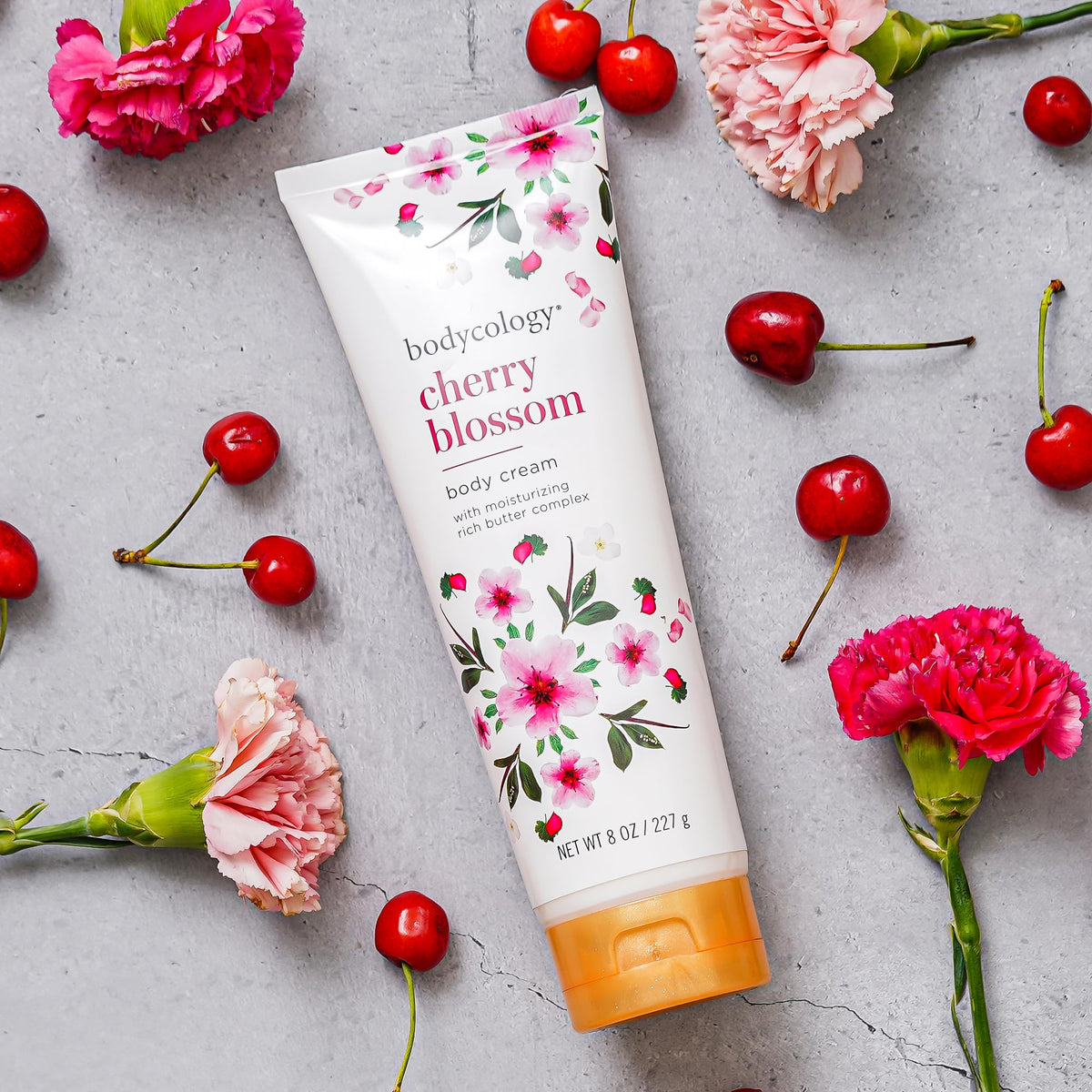 Bodycology Cherry Blossom Moisturizing Body Cream para Mujer, 8 Oz/227 gr