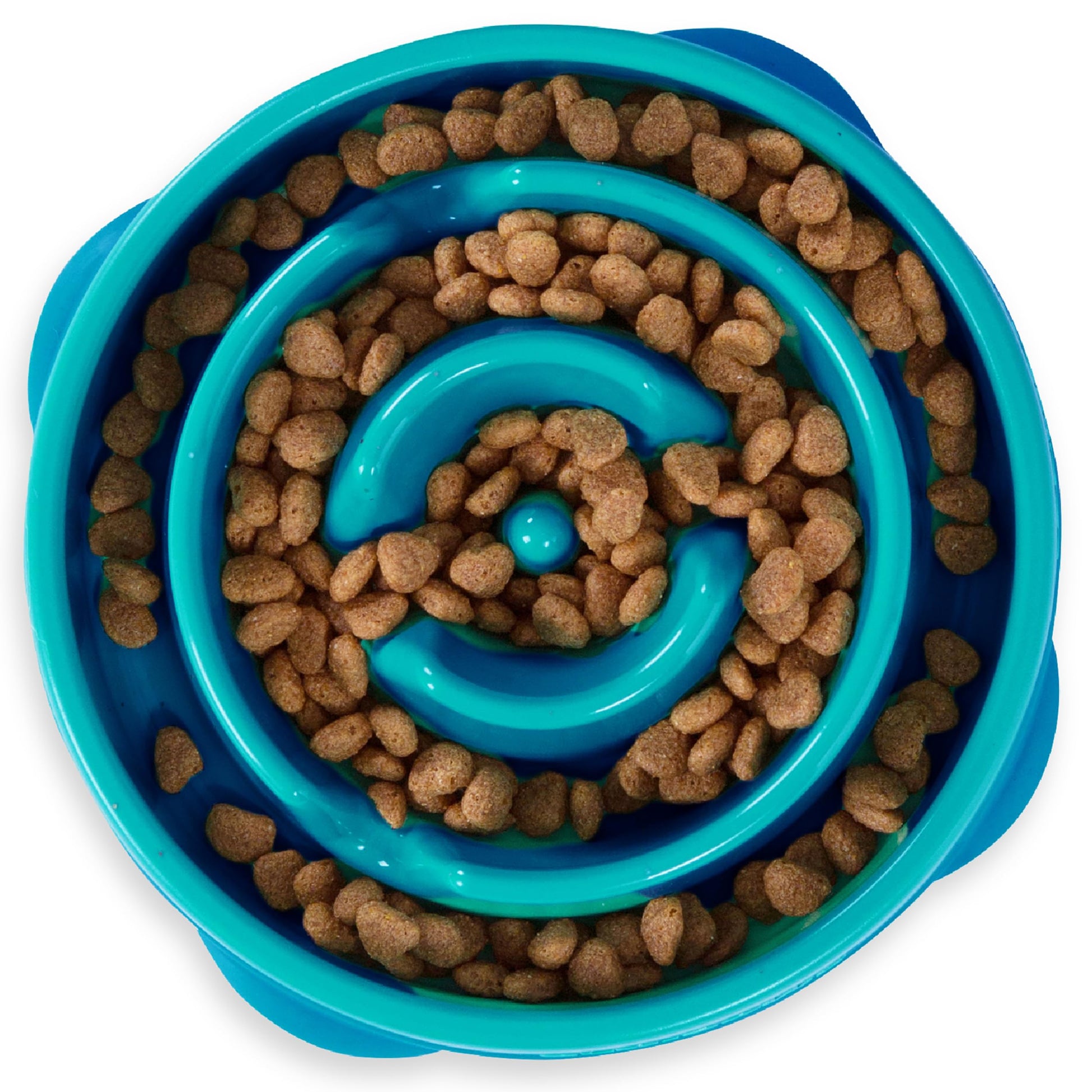 Plato de Comida Lenta Outward Hound Turquesa Mediano para Perros