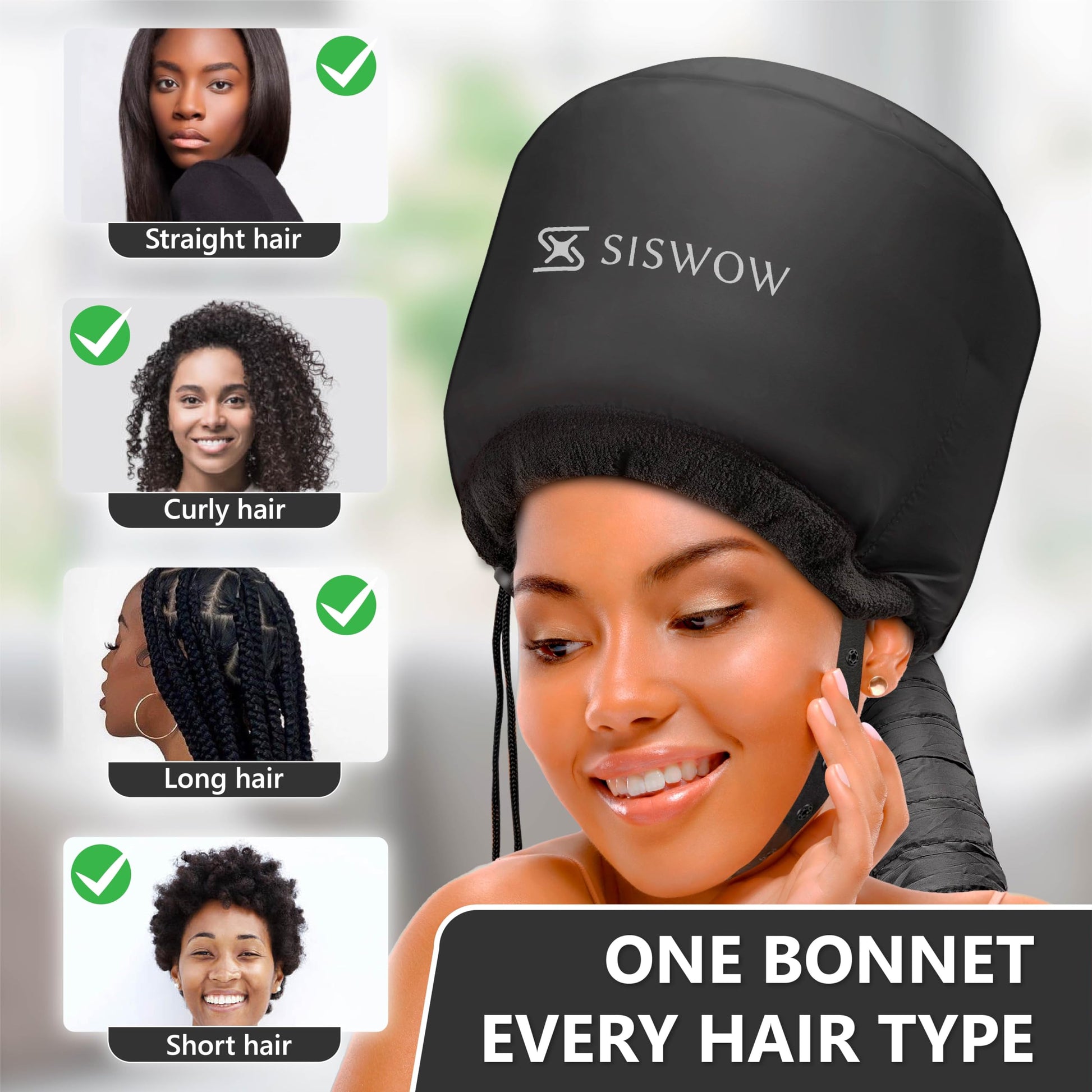 Gorro para secar el cabello rizado, tapa difusora para rizar, acelera el tiempo de secado, acondicionamiento profundo de seguridad en casa, portátil, ajustable